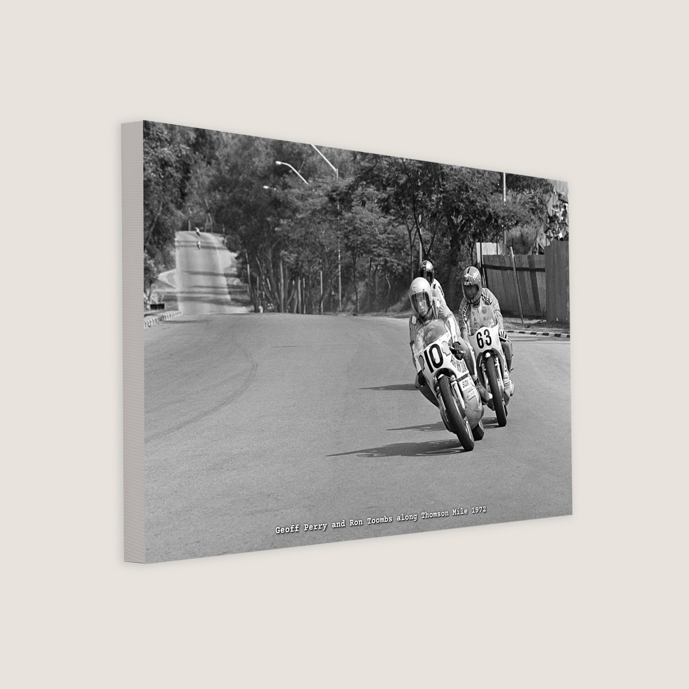 Geoff Perry and Ron Toombs along Thomson Mile 1972