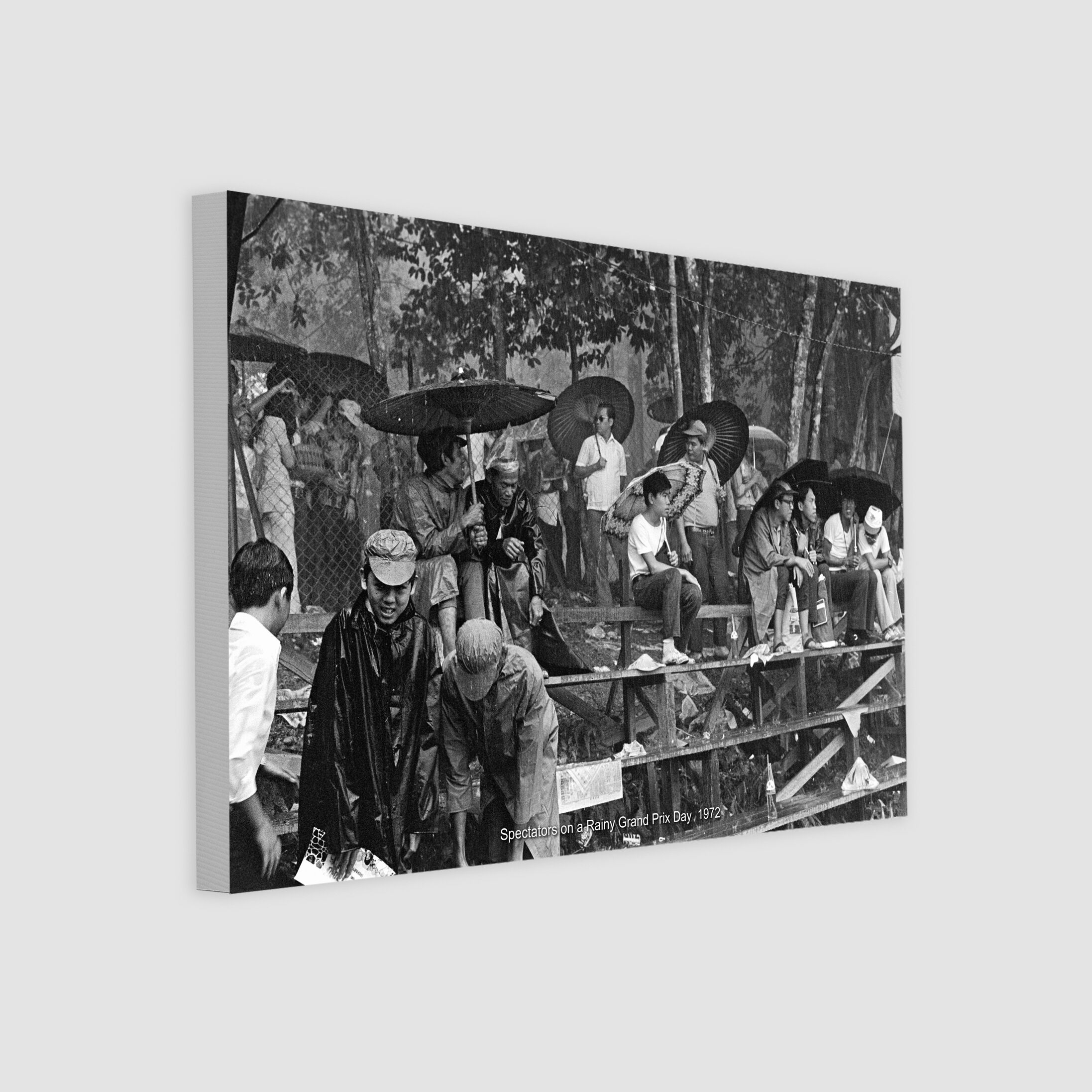 Spectators on a Rainy Grand Prix Day 1972-My Sg Memories