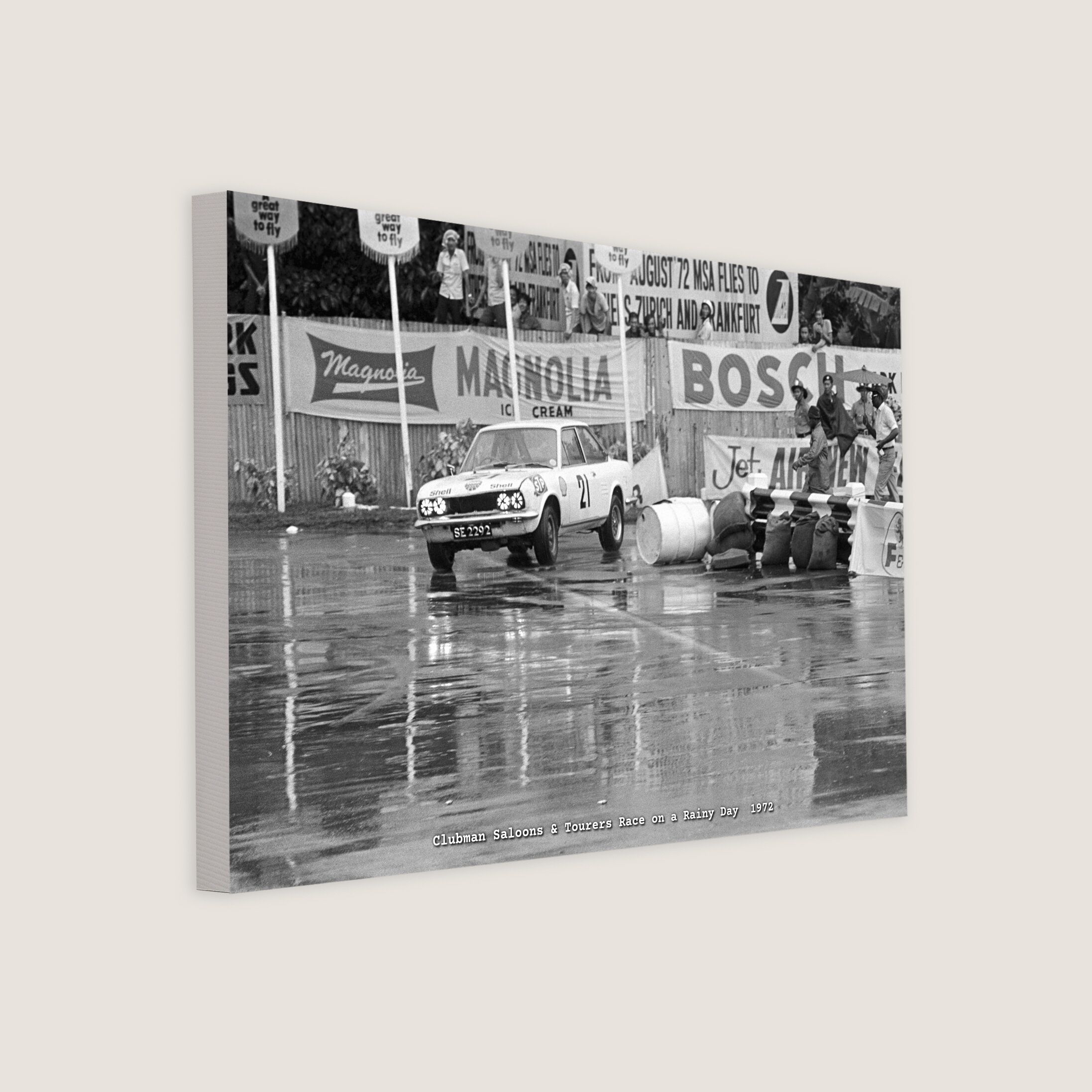 Clubman Saloons & Tourers Race on a Rainy Day 1972