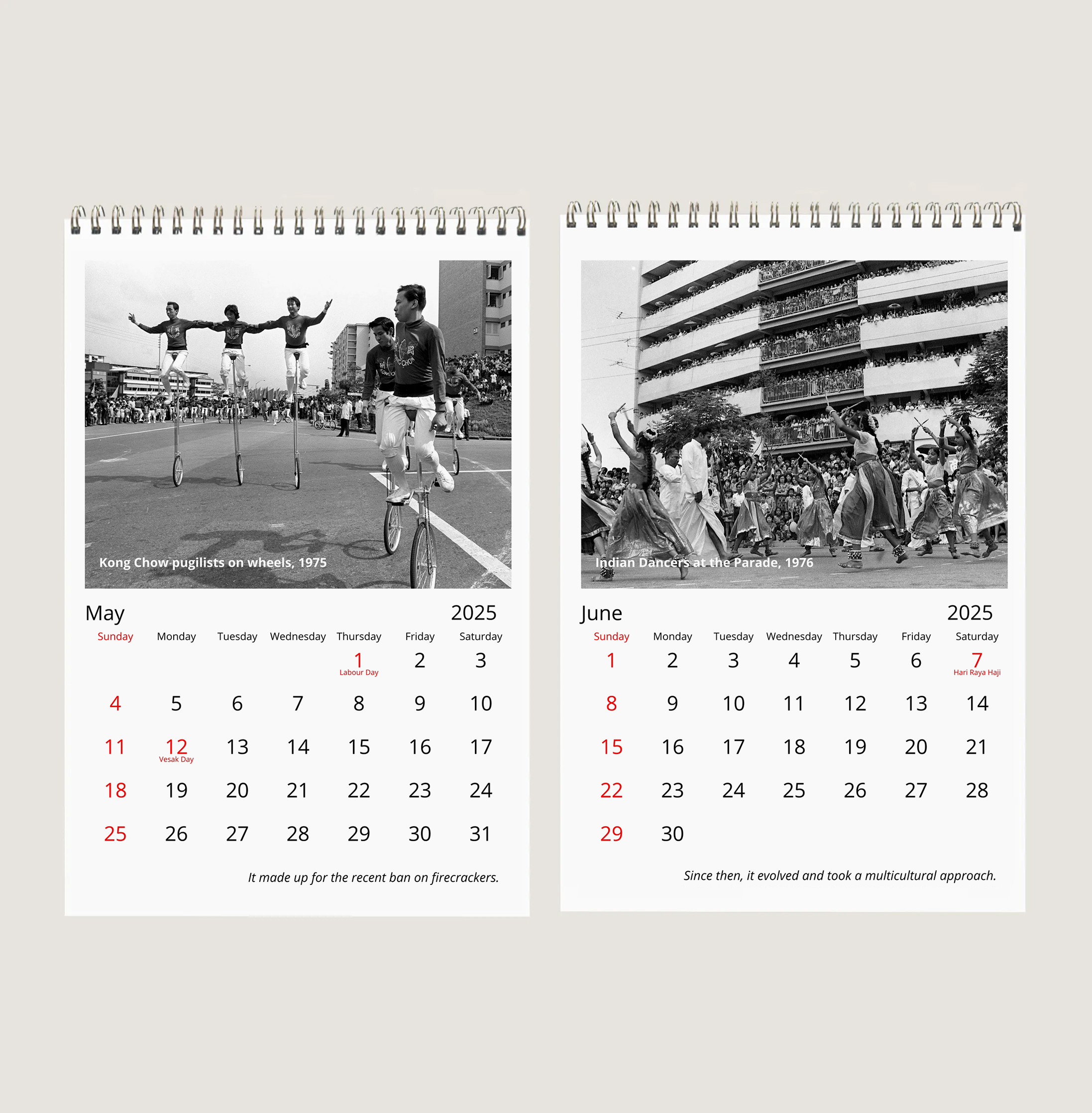 Chingay through the Years Calendar-My Sg Memories