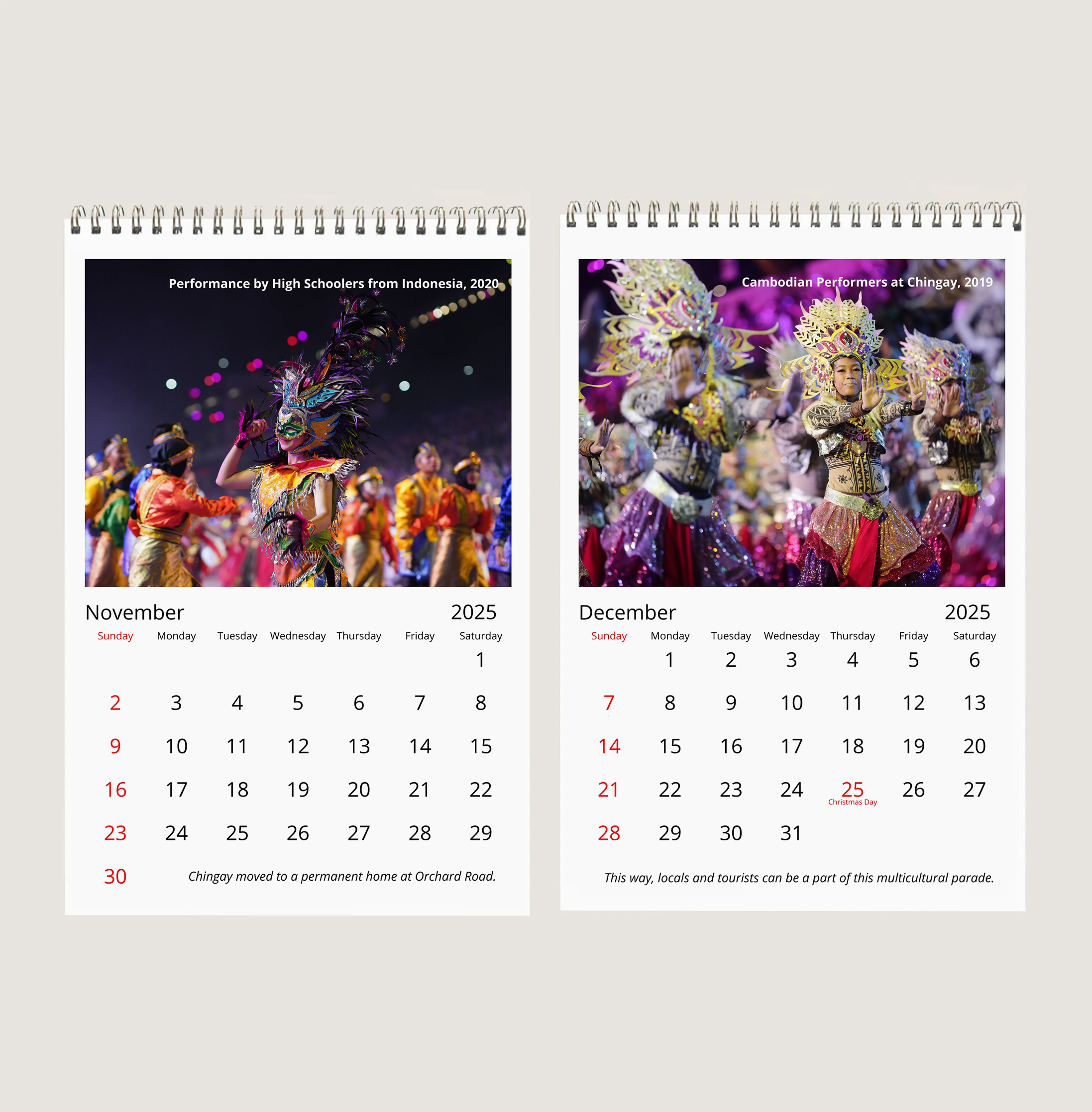 Chingay through the Years Calendar-My Sg Memories