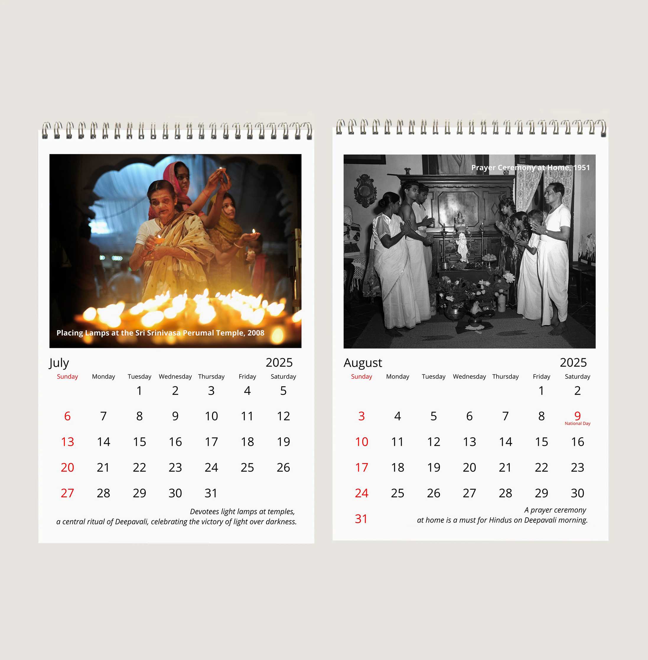 Deepavali in Singapore Calendar