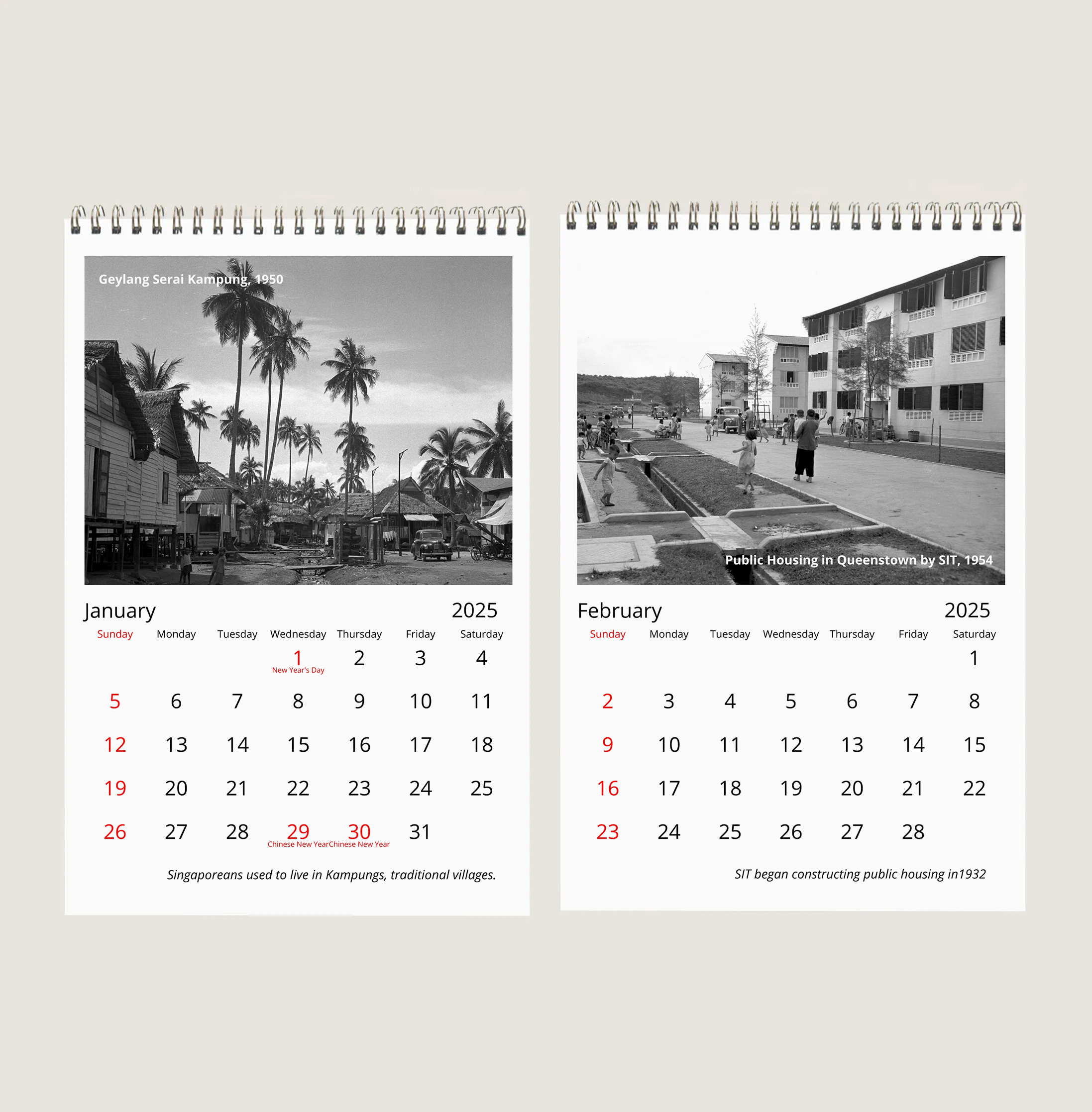 Transformation of Public Housing in Singapore Calendar
