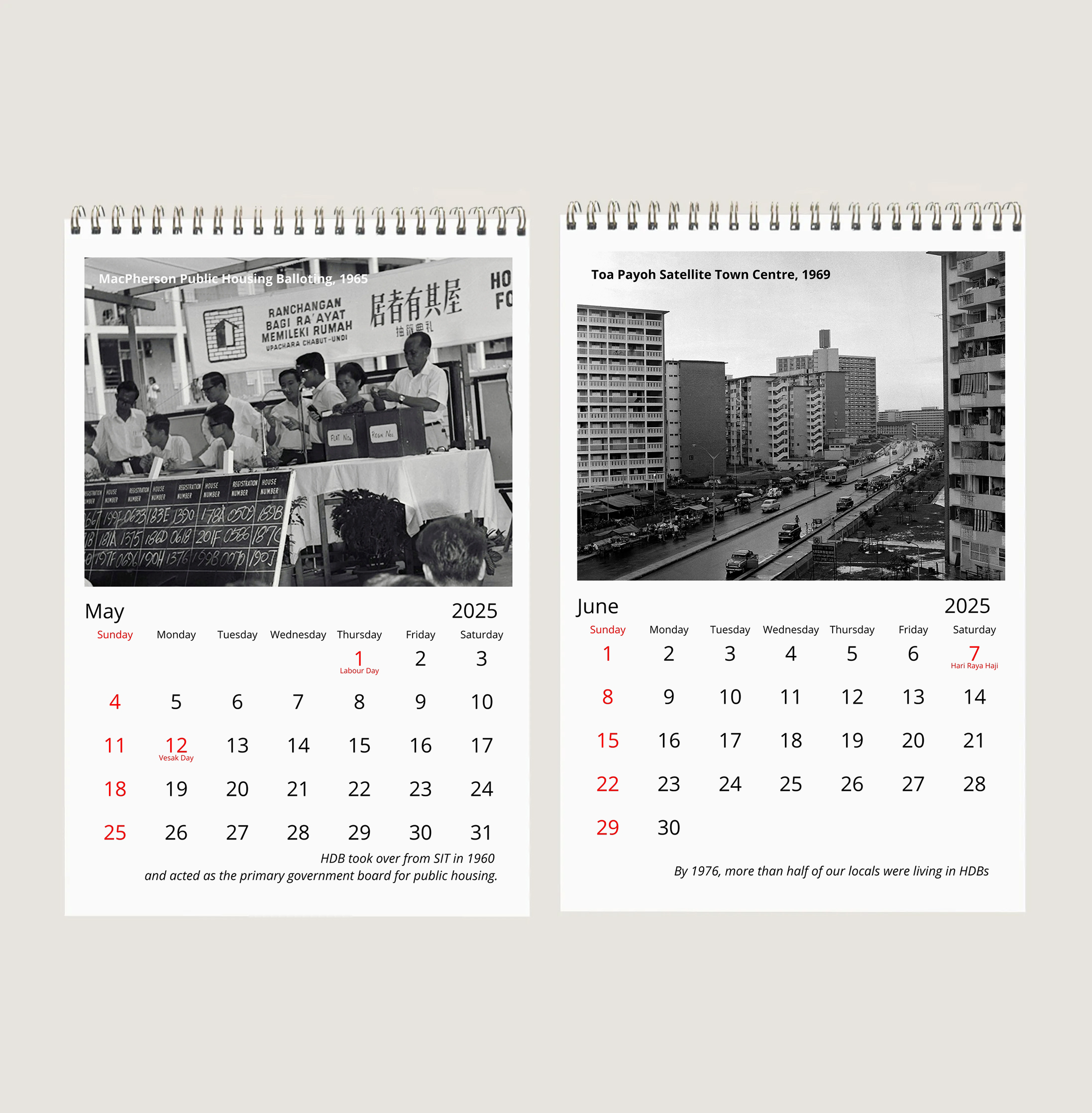 Transformation of Public Housing in Singapore Calendar