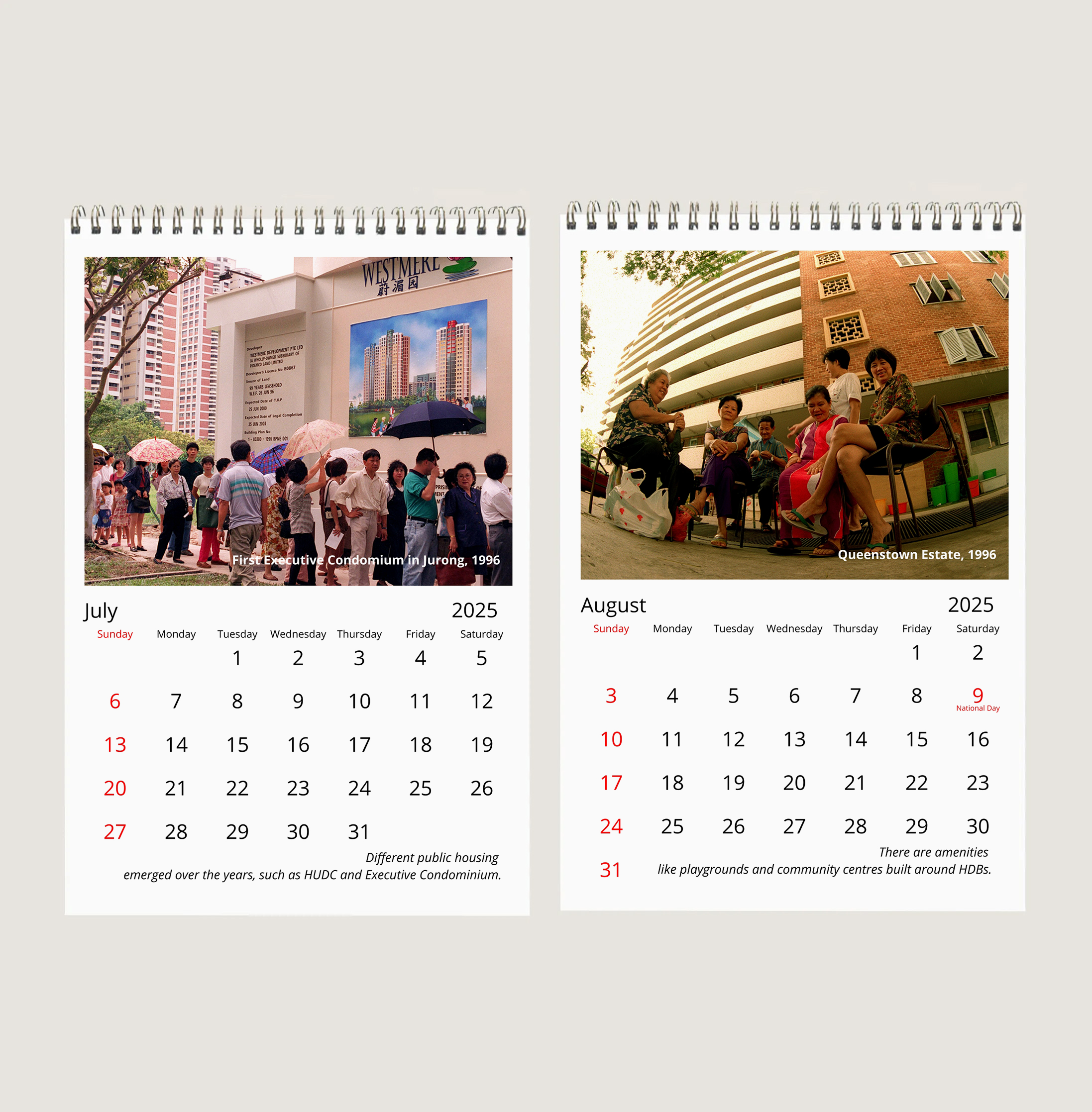 Transformation of Public Housing in Singapore Calendar