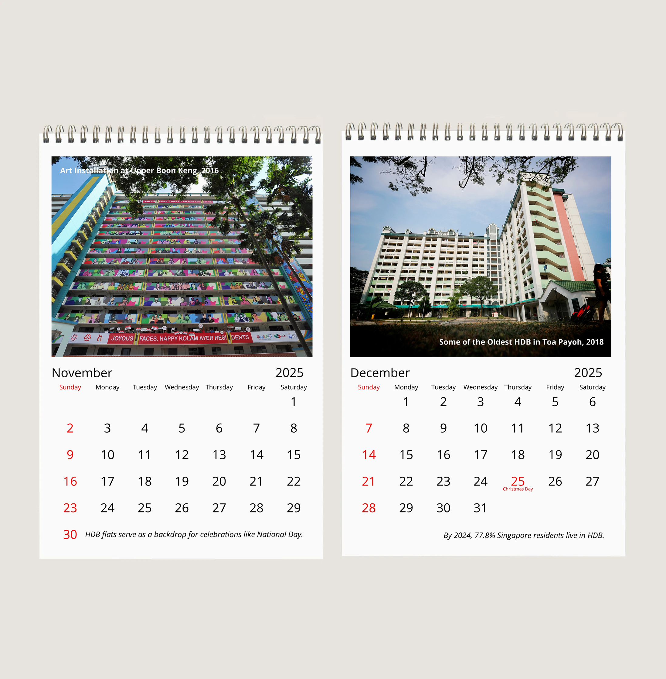 Transformation of Public Housing in Singapore Calendar