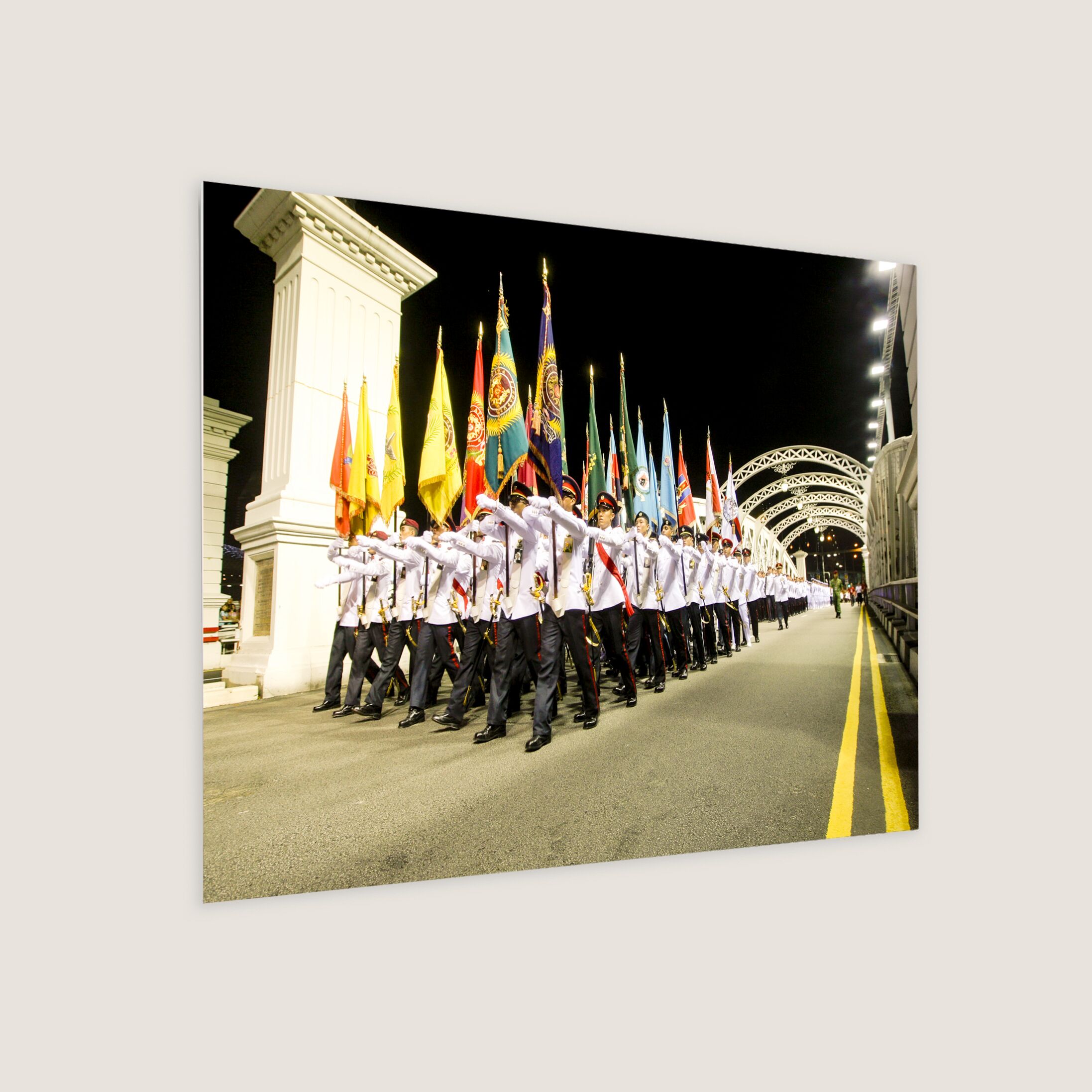 Colours Party Marching Along the Anderson Bridge 2009 Metal Panel