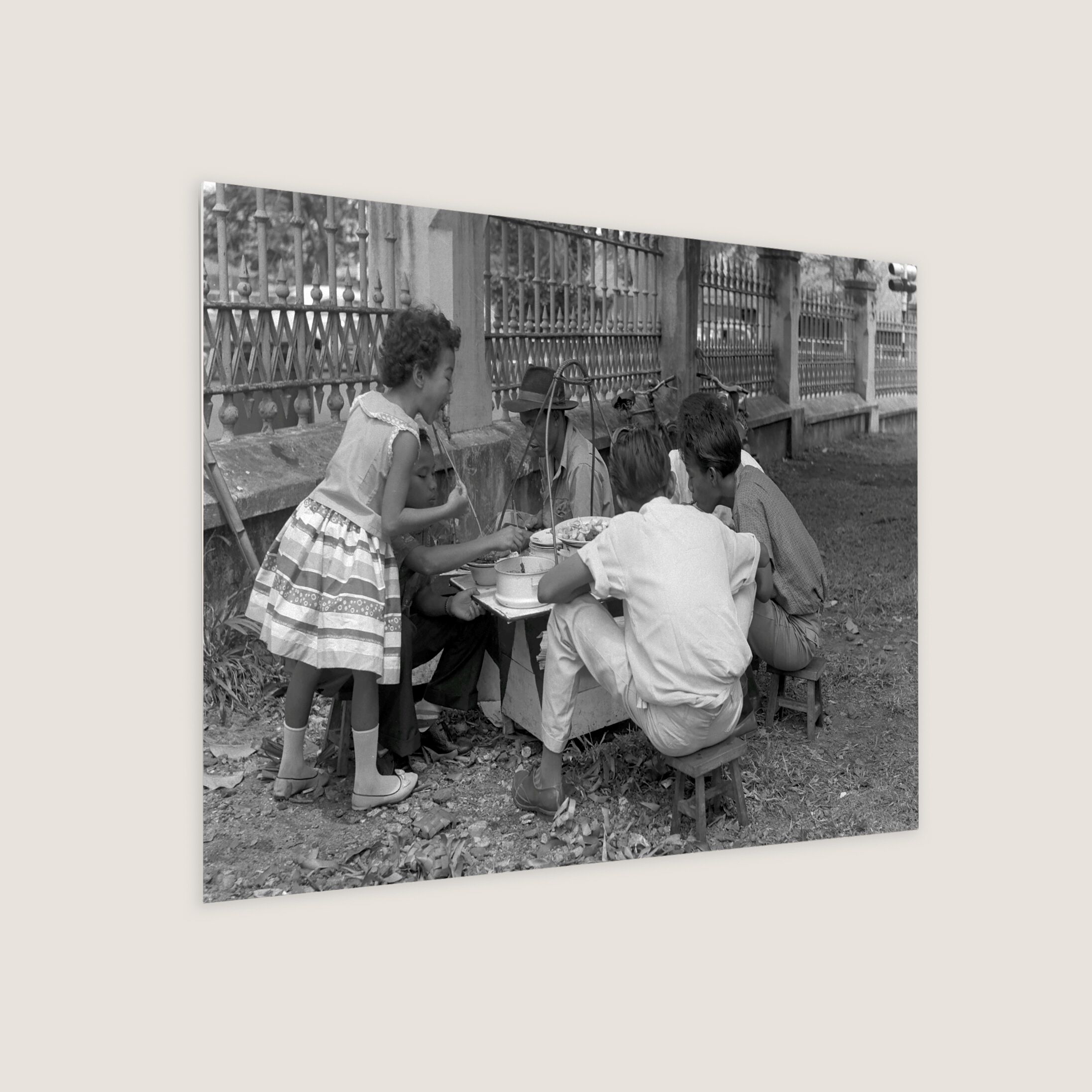 Satay Feast at a Street Hawker during Hari Raya 1962