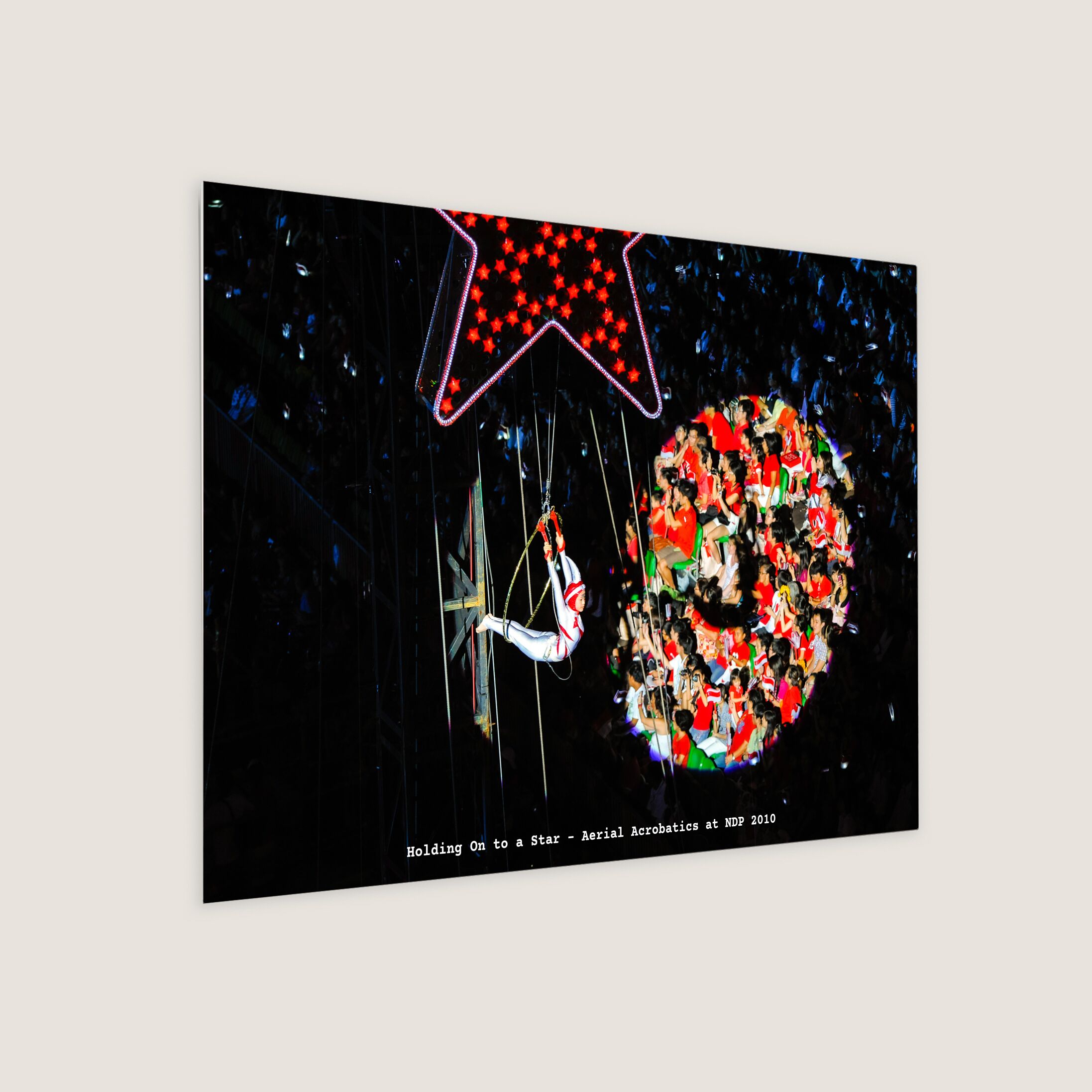 Holding On to a Star - Aerial Acrobatics at NDP 2010 Metal Panel