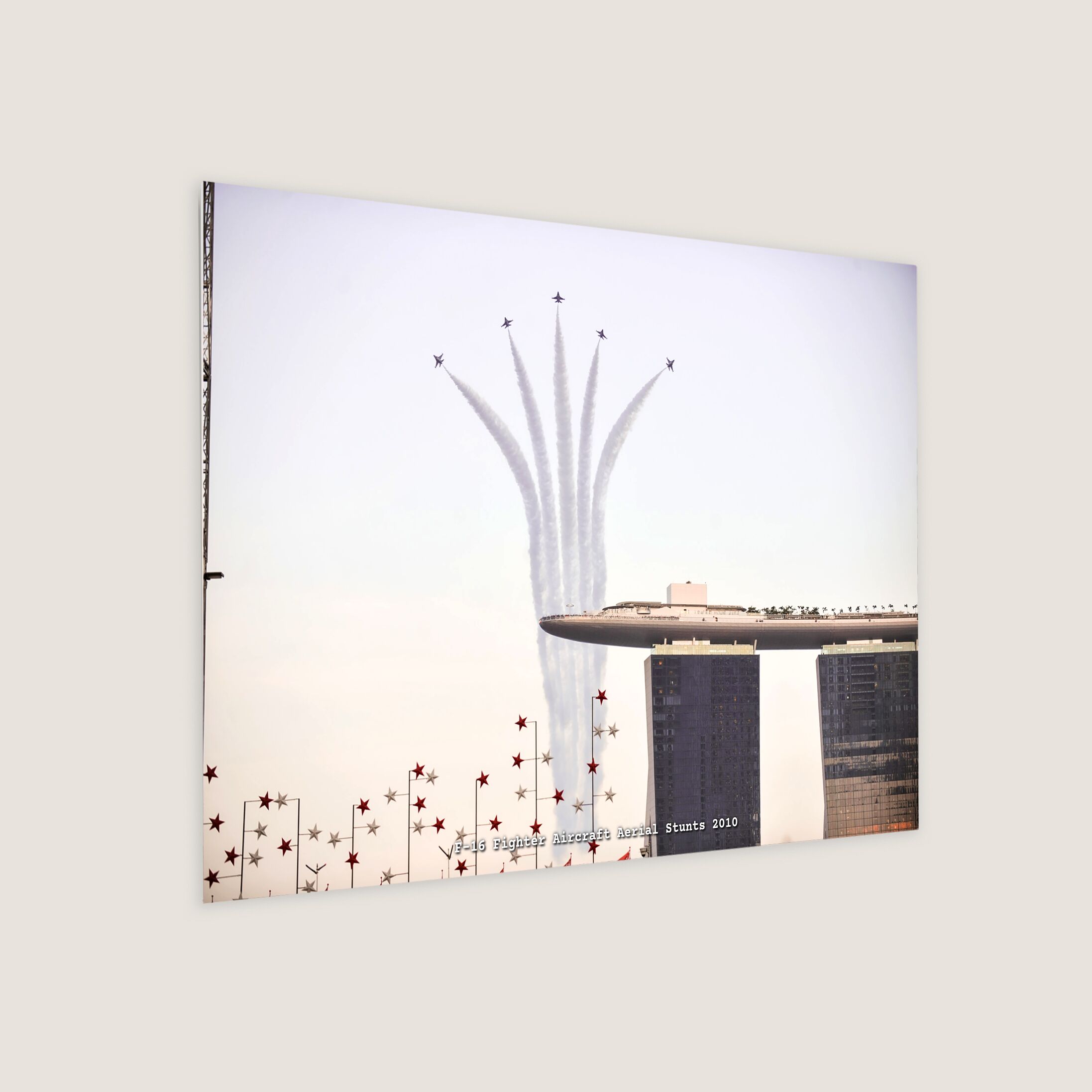 F-16 Fighter Aircraft Aerial Stunts 2010 Metal Panel