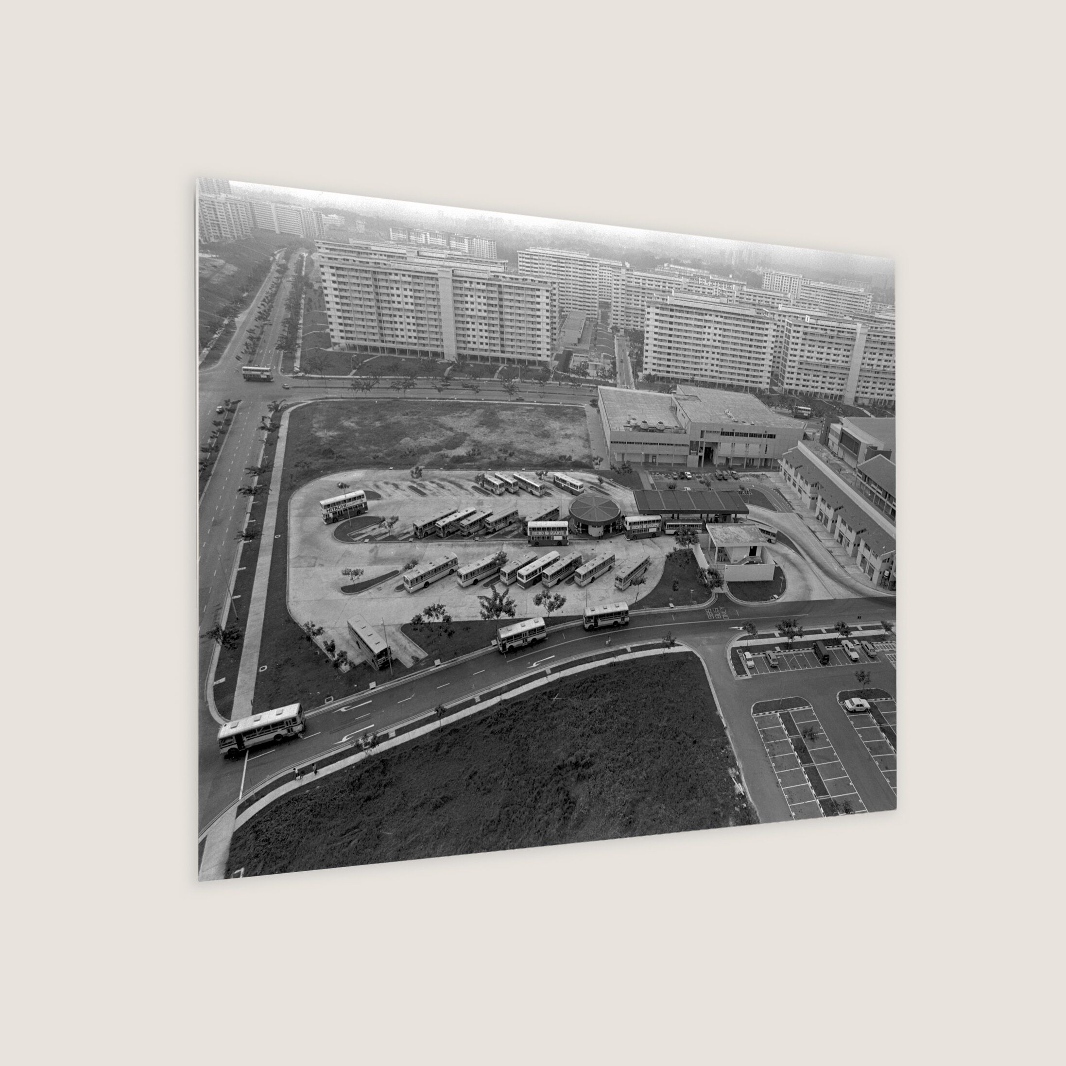 Former Ang Mo Kio Bus Interchange from Above 1980-My Sg Memories