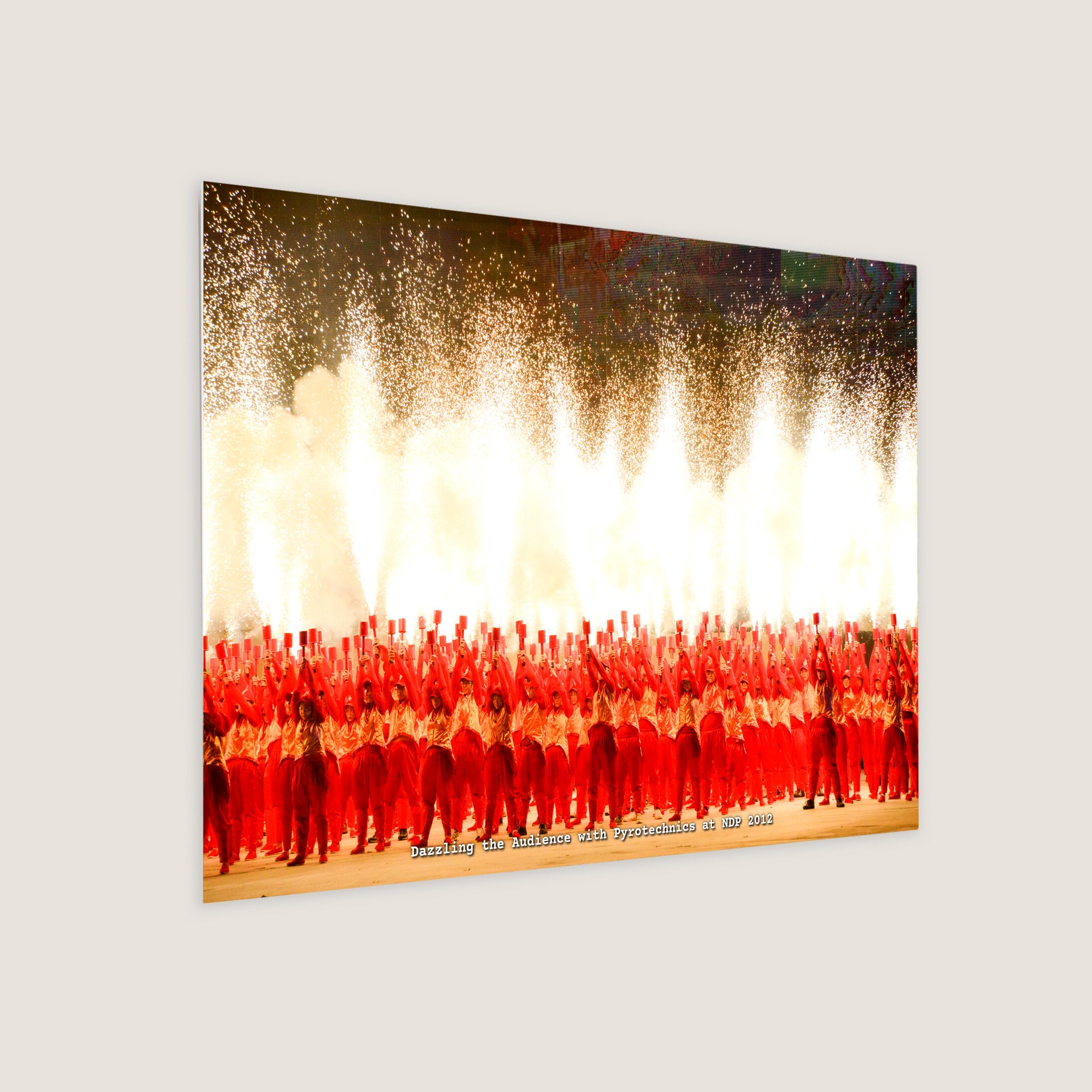 Dazzling the Audience with Pyrotechnics at NDP 2012 Metal Panel