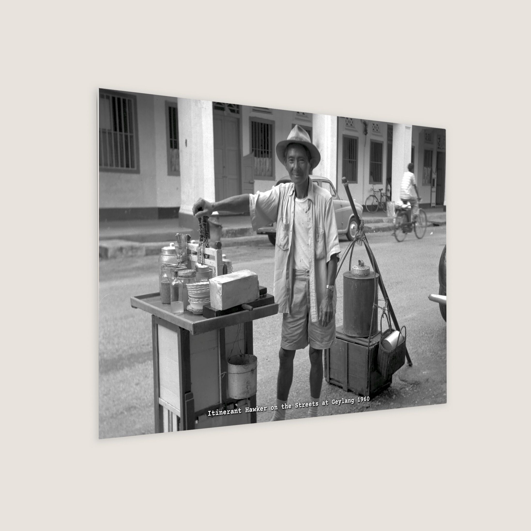 Itinerant Hawker on the Streets at Geylang 1960