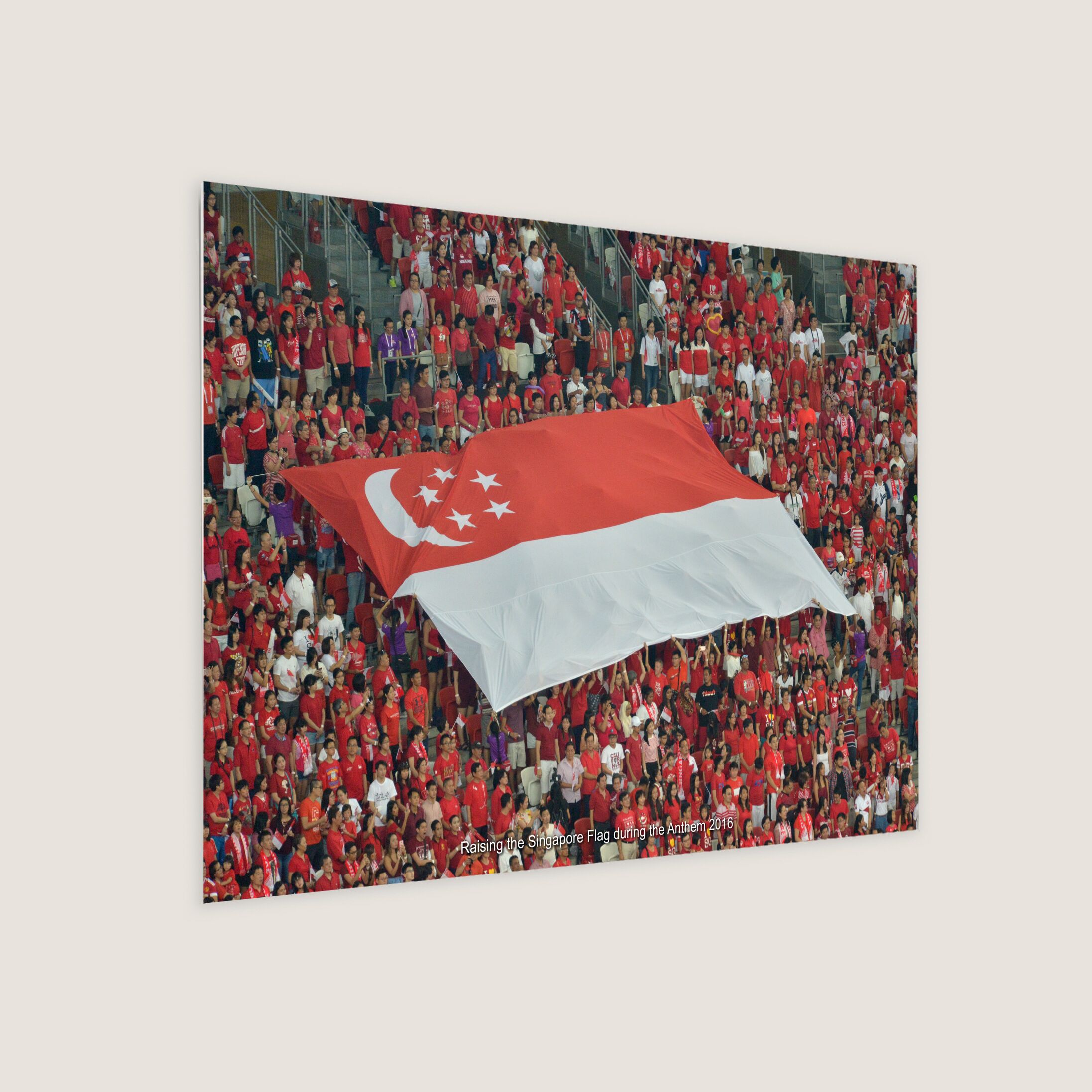 Raising the Singapore Flag during the Anthem 2016-My Sg Memories