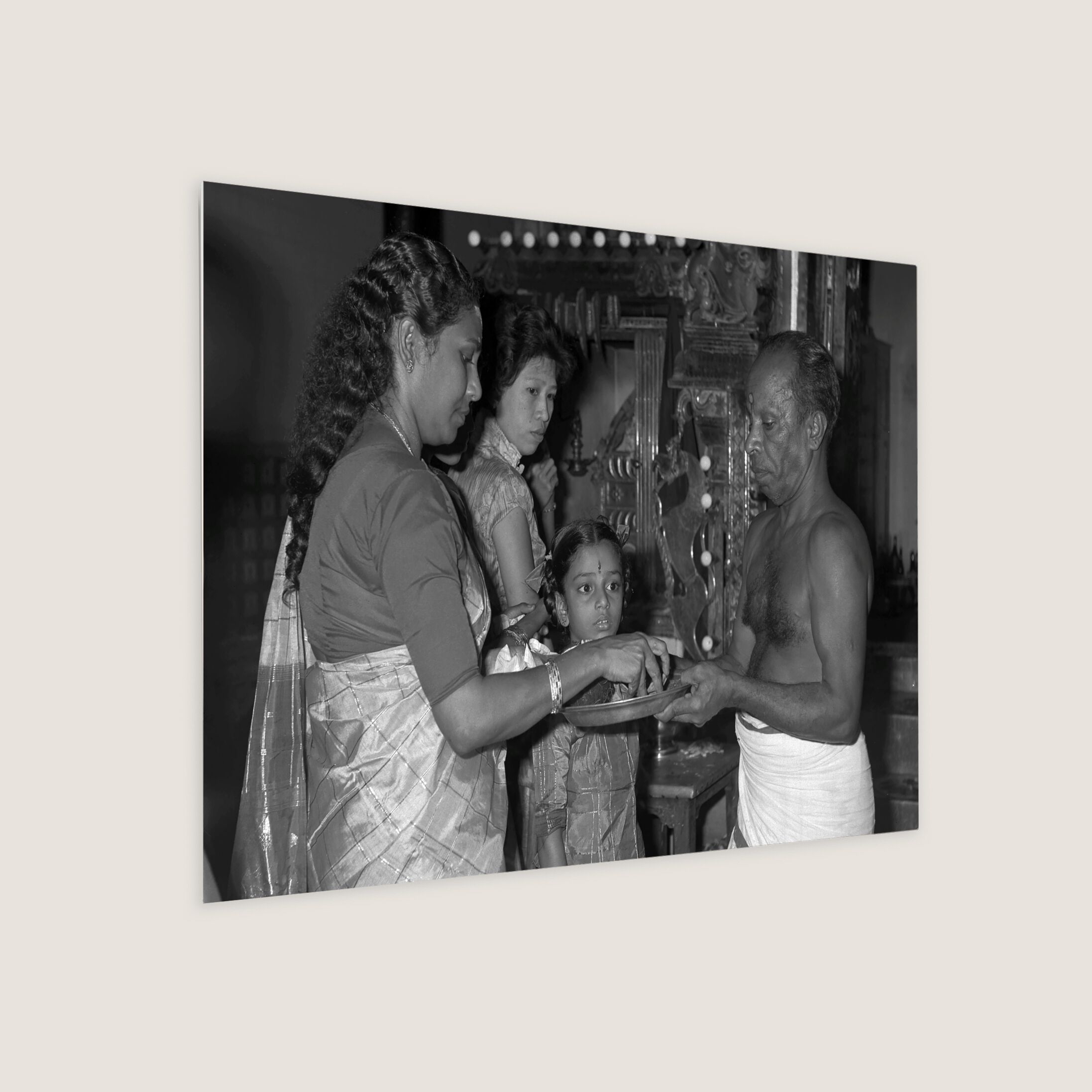 Prayer at Sri Thendayuthapani Temple 1964