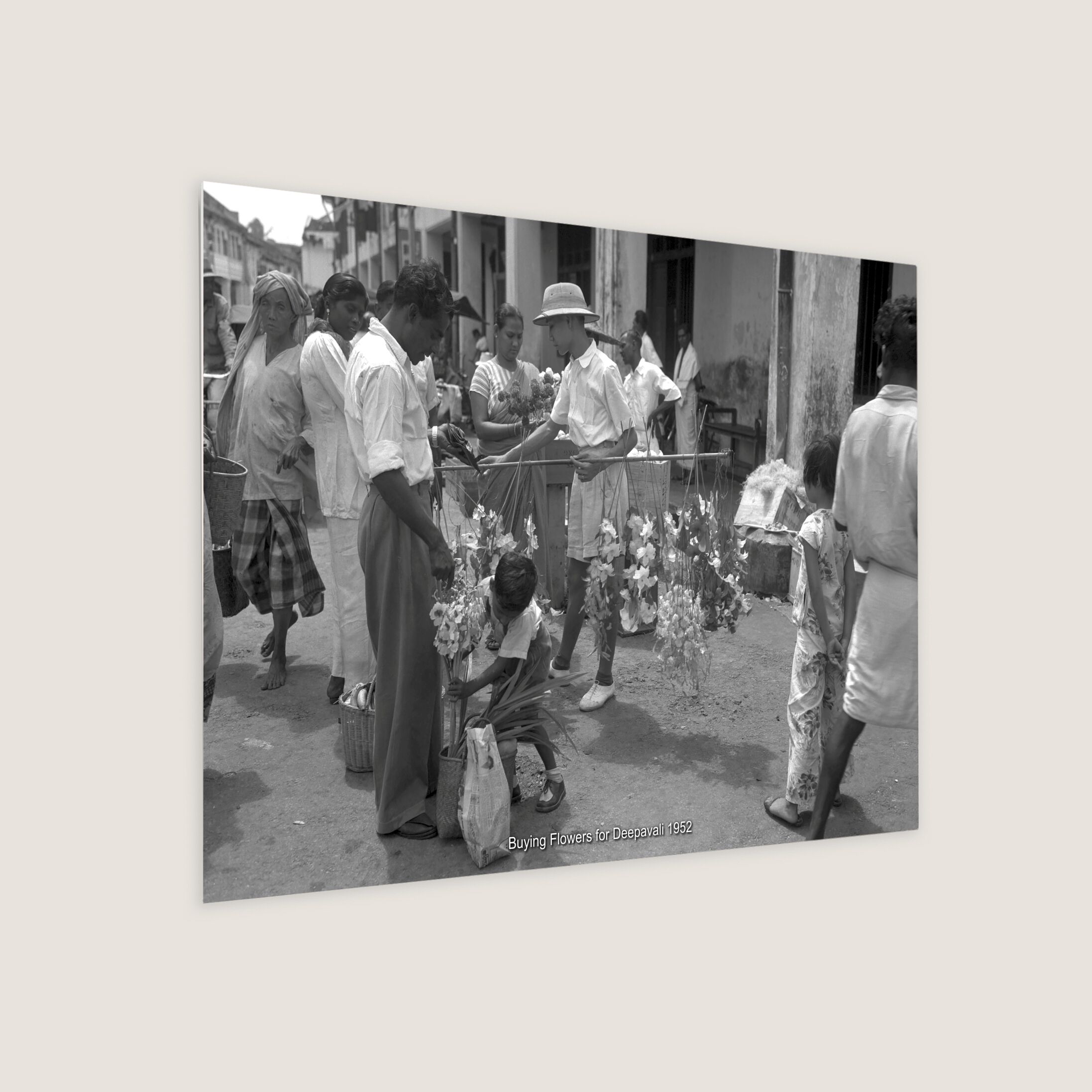 Buying Flowers for Deepavali 1952-My Sg Memories