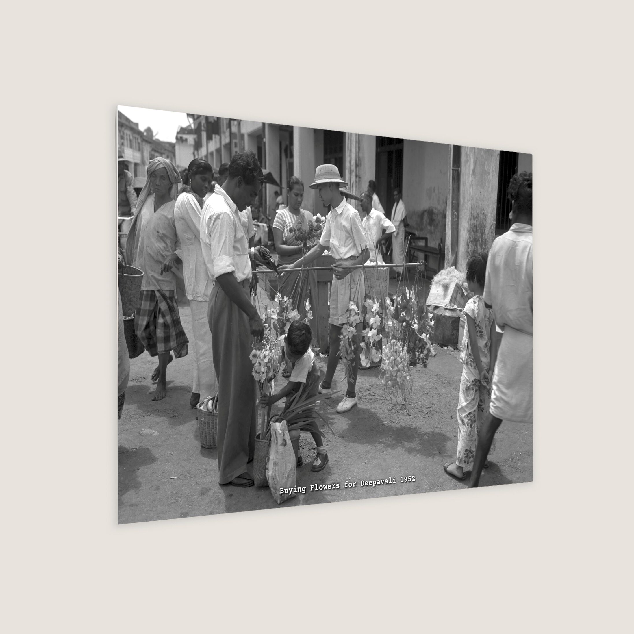 Buying Flowers for Deepavali 1952