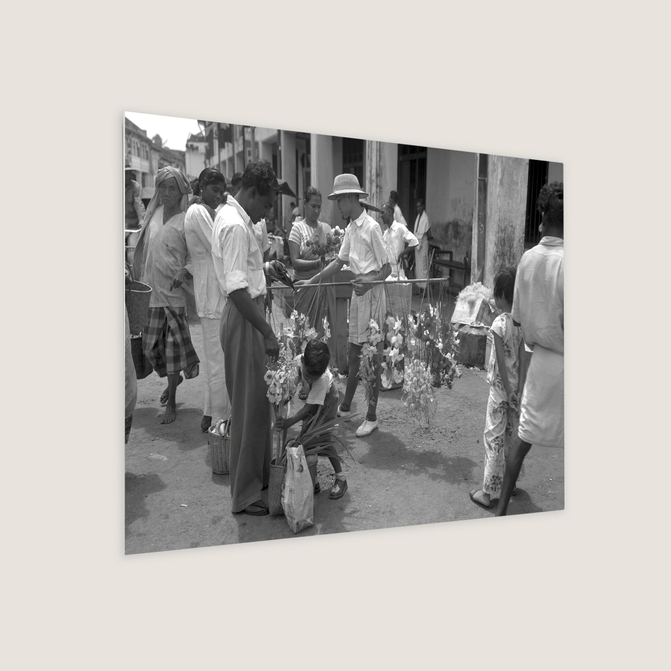 Buying Flowers for Deepavali 1952