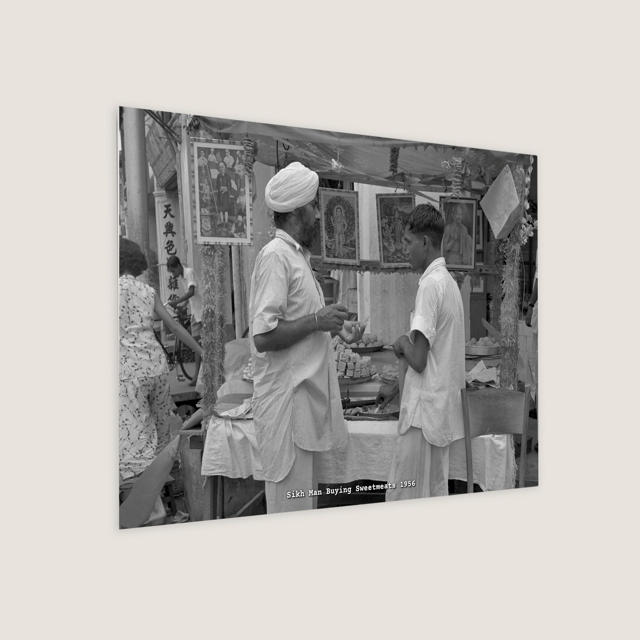 Sikh Man Buying Sweetmeats 1956