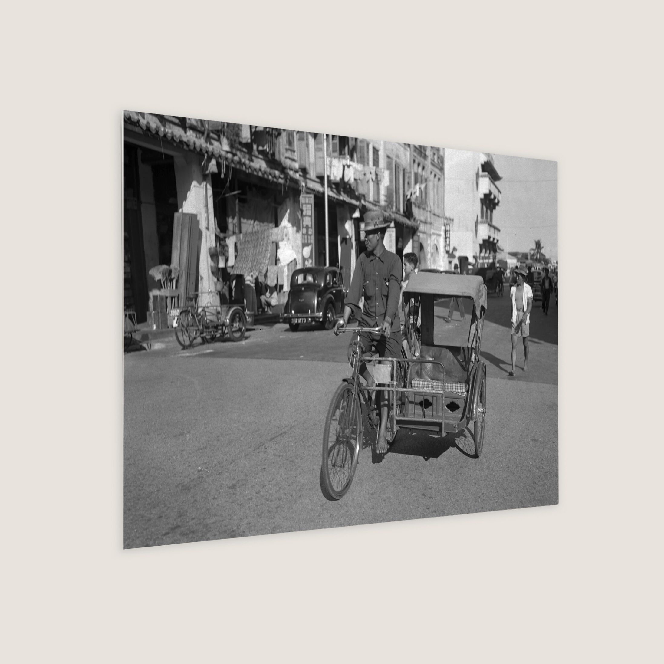 Trishaw Rider Looking for Customers 1953-My Sg Memories