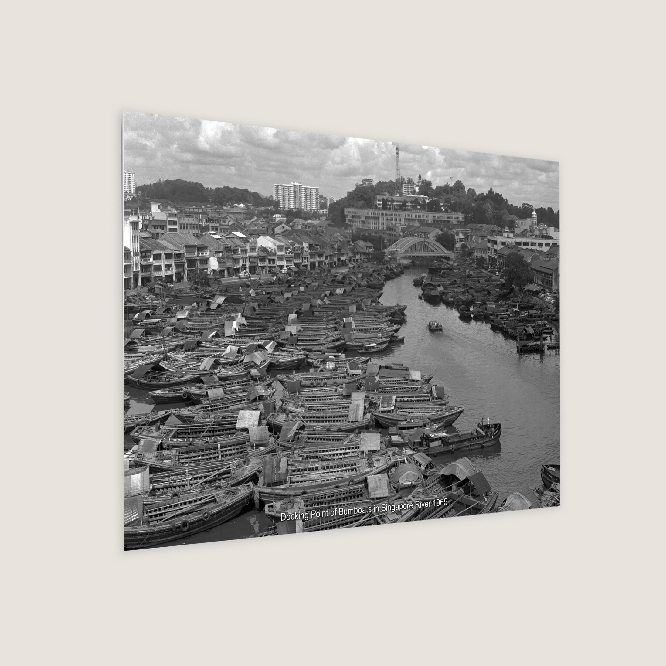 Docking Point of Bumboats in Singapore River 1965-My Sg Memories