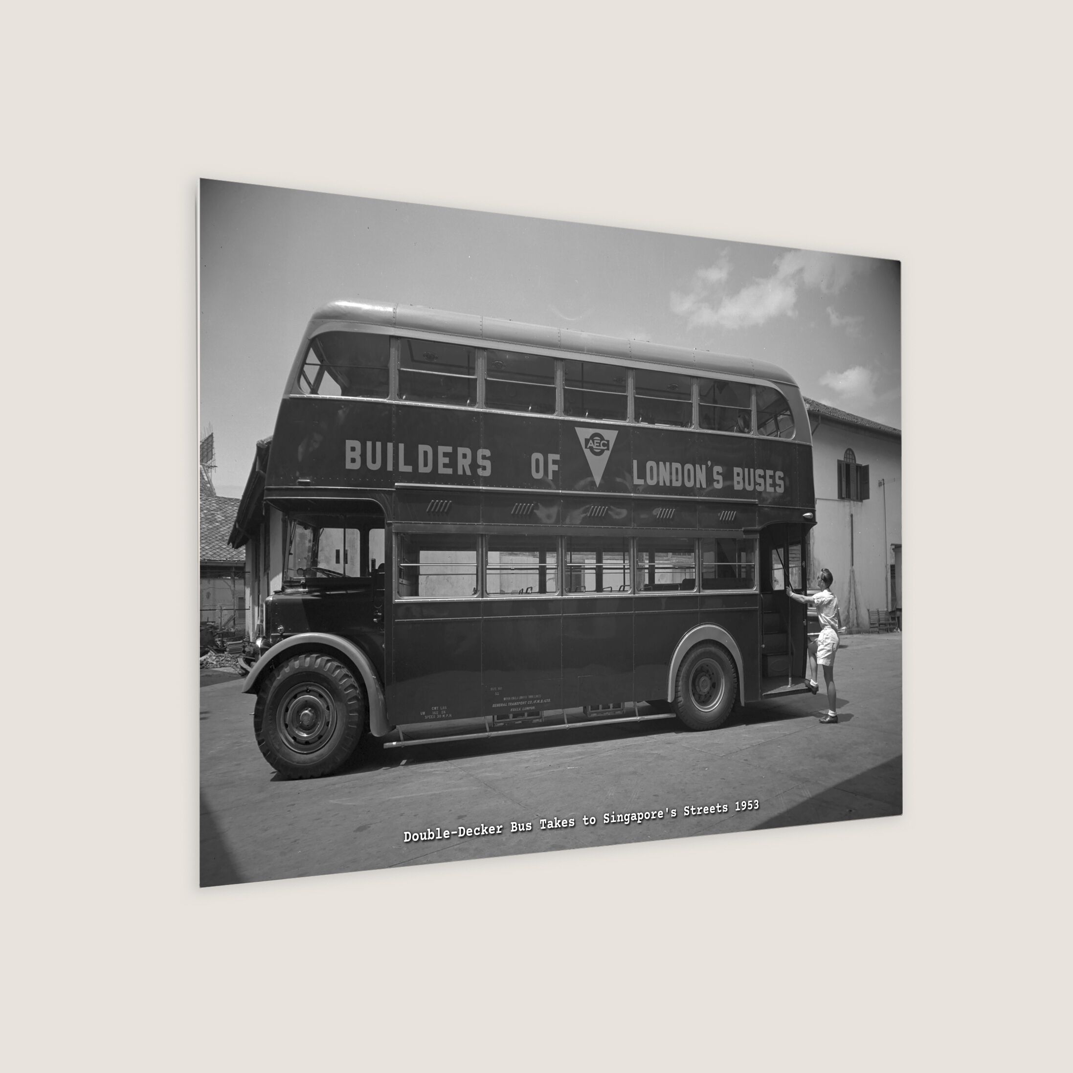 Double-Decker Bus Takes to Singapore's Streets 1953-My Sg Memories
