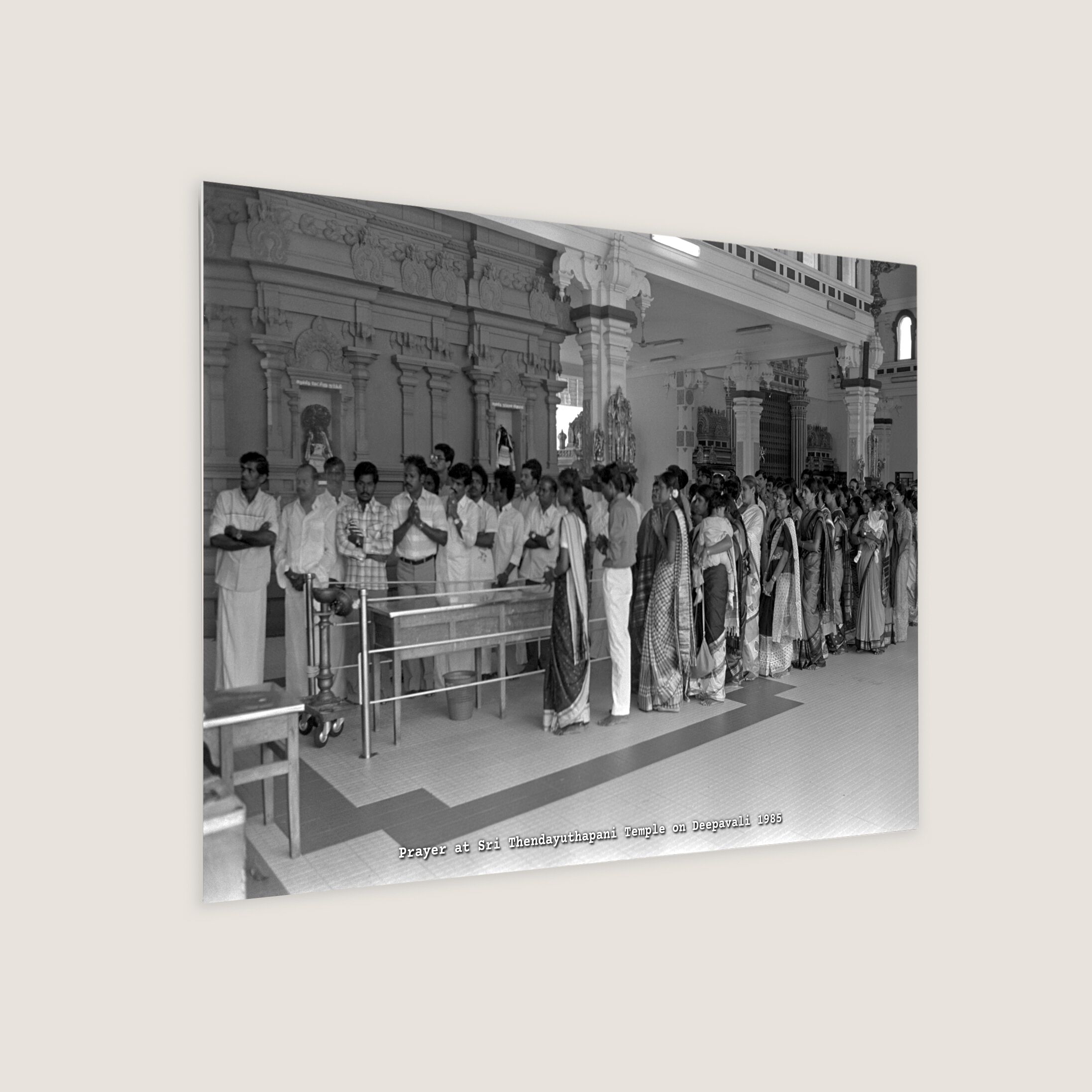 Prayer at Sri Thendayuthapani Temple on Deepavali 1985