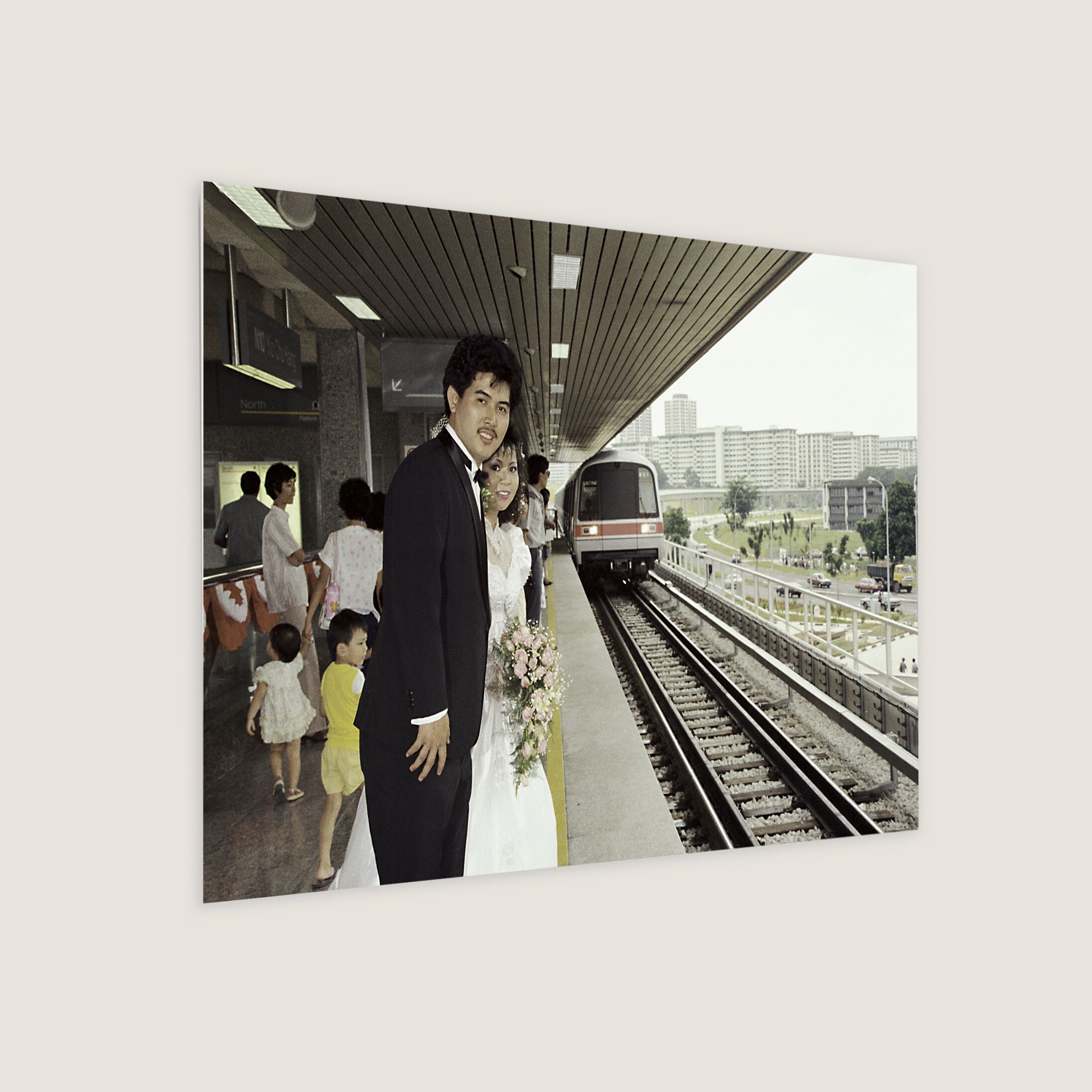 Just Married Couple at the Opening Day of MRT 1987-My Sg Memories