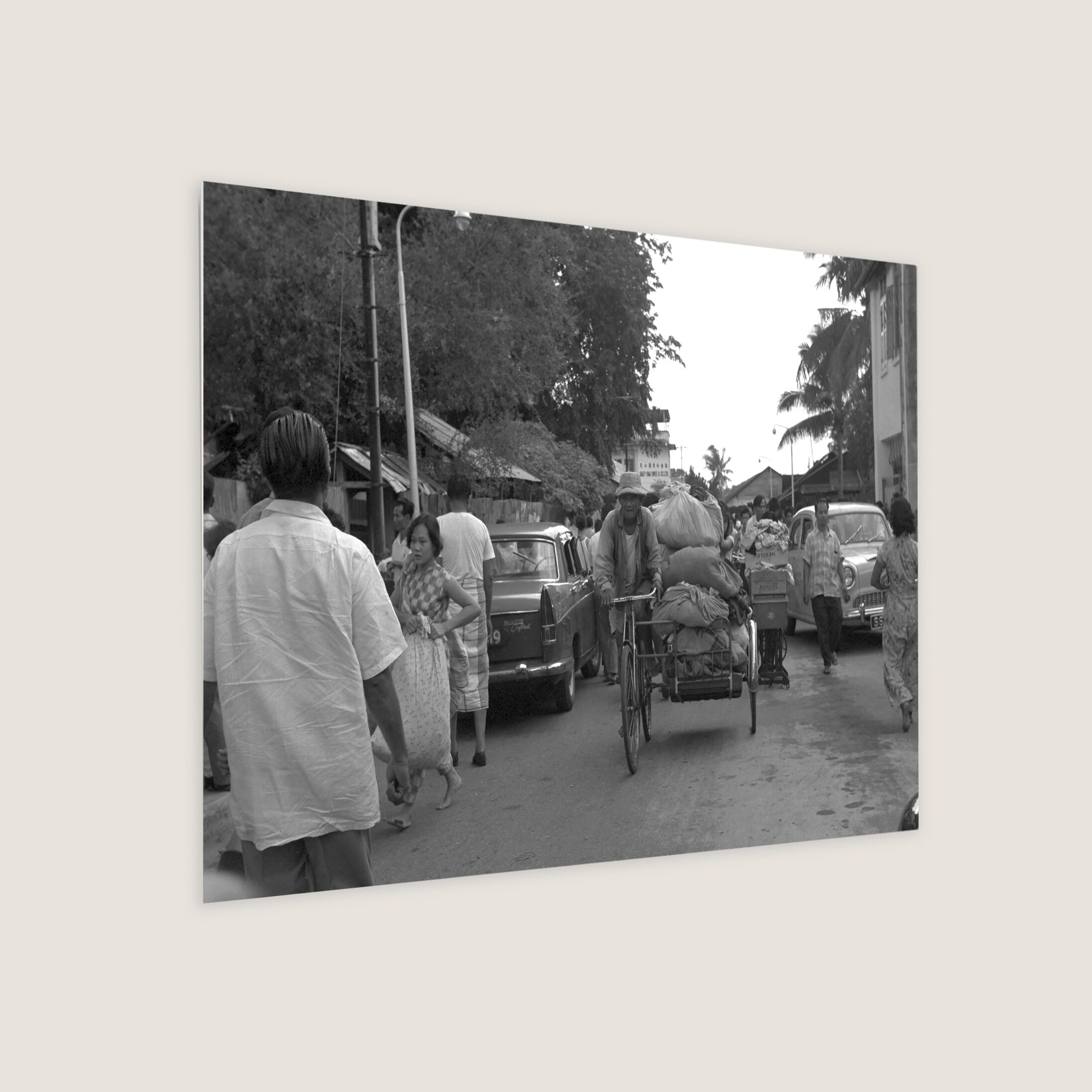 Trishaw Rider with his Belongings 1963-My Sg Memories