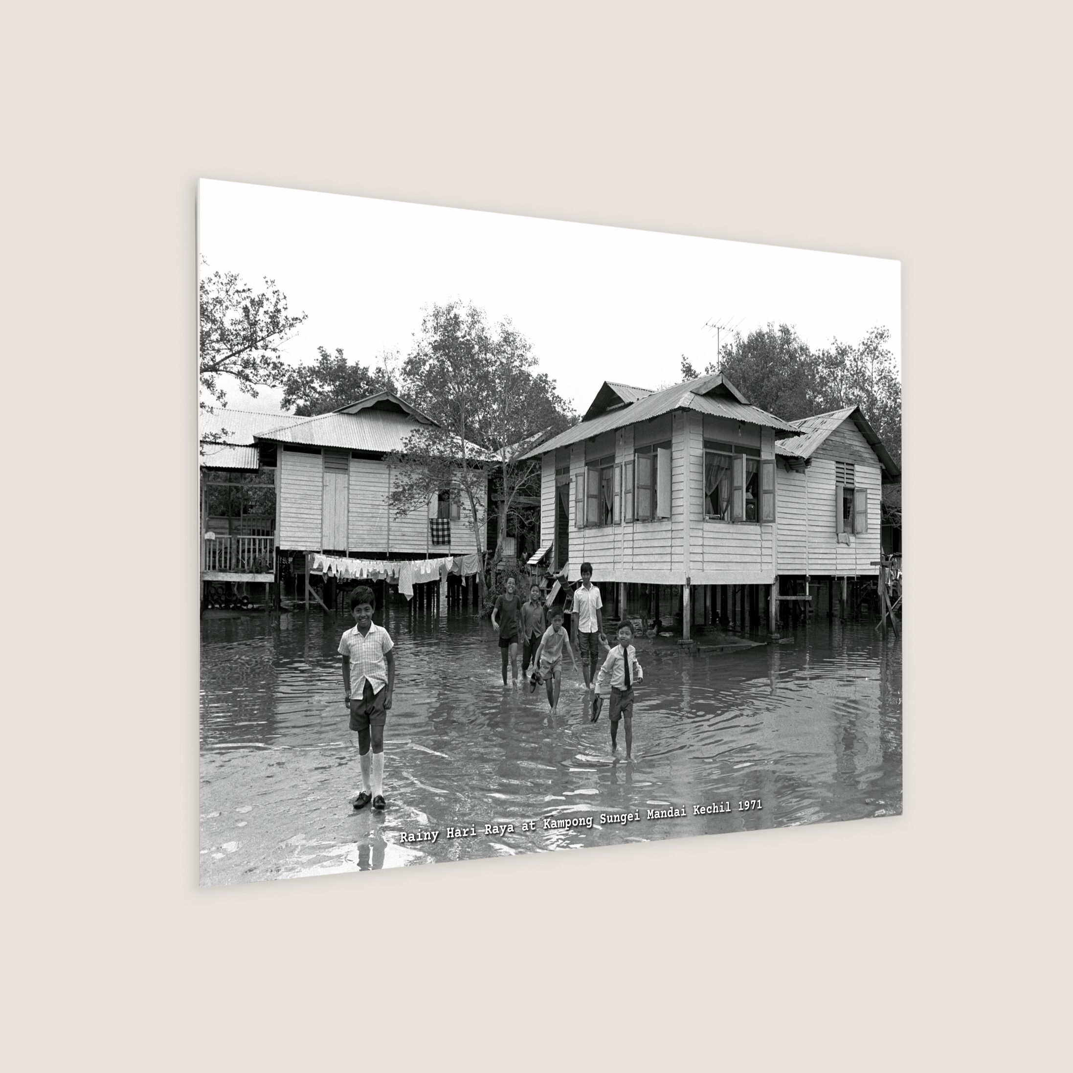 Rainy Hari Raya at Kampong Sungei Mandai Kechil 1971-My Sg Memories