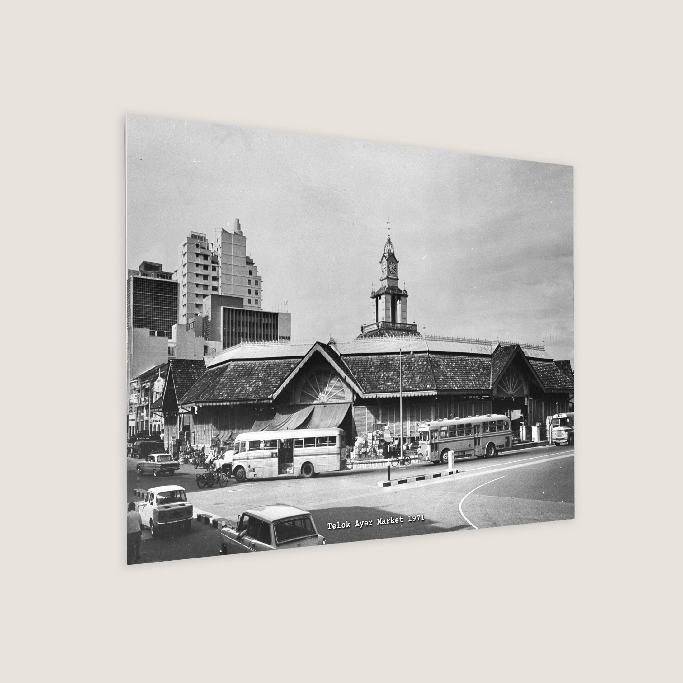 Telok Ayer Market 1971 Metal Panel