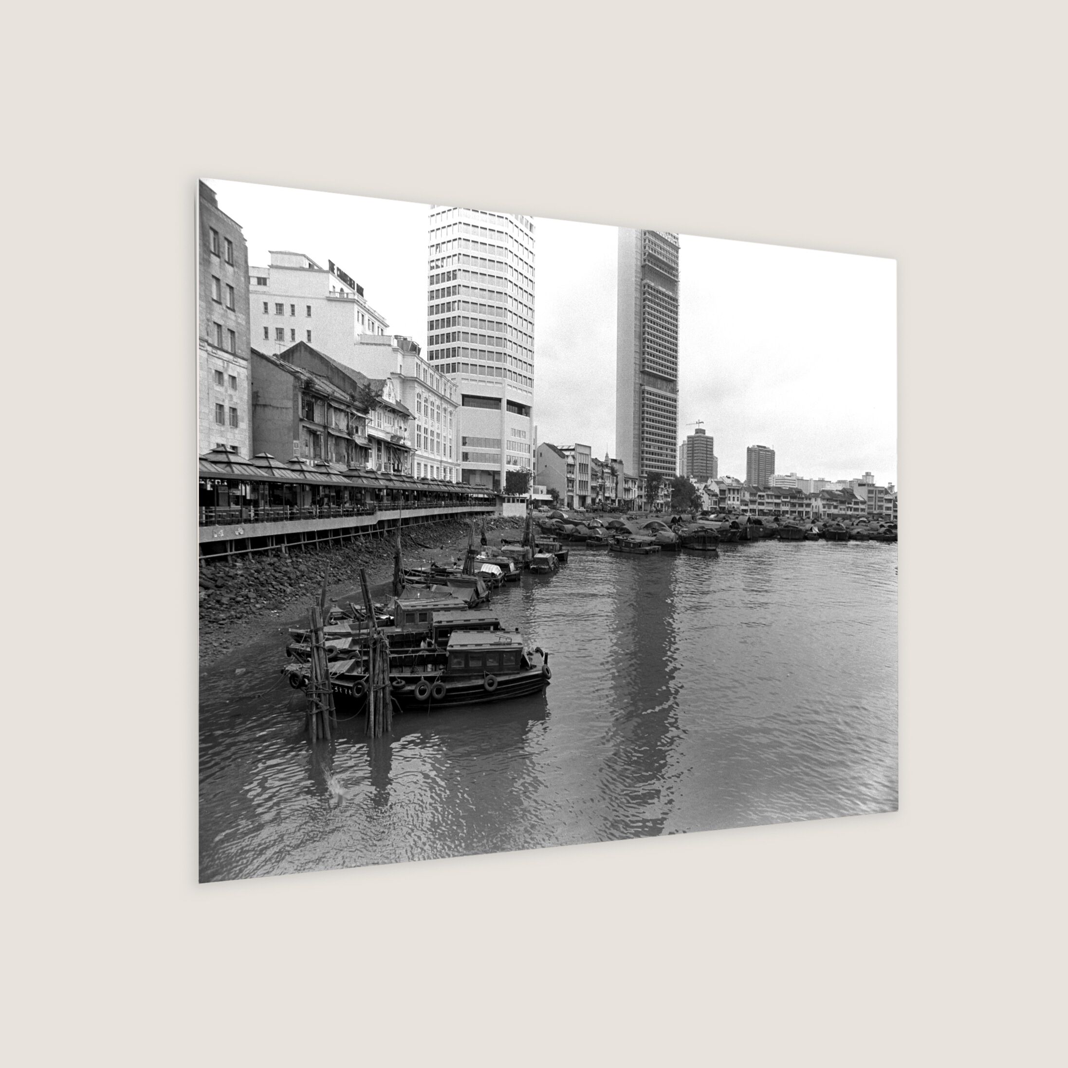 Boats and Sampans at the Singapore River 1976-My Sg Memories