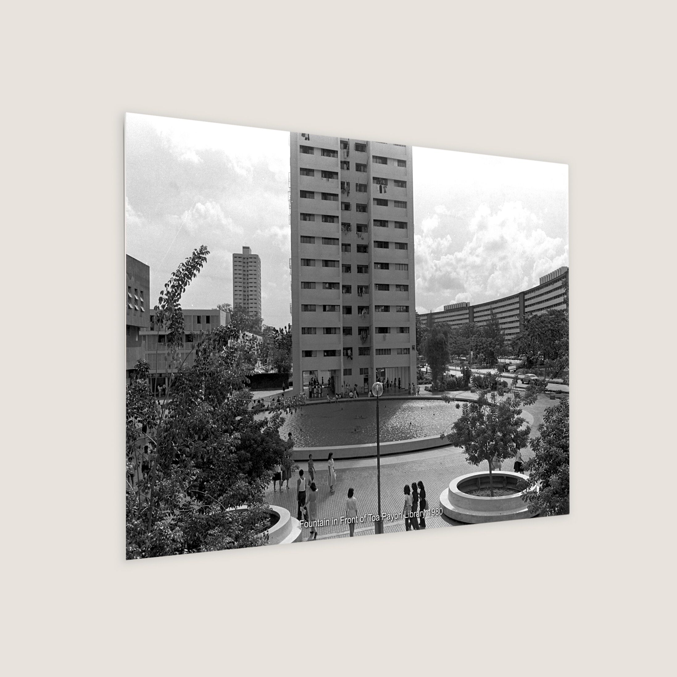 Fountain in Front of Toa Payoh Library 1980-My Sg Memories