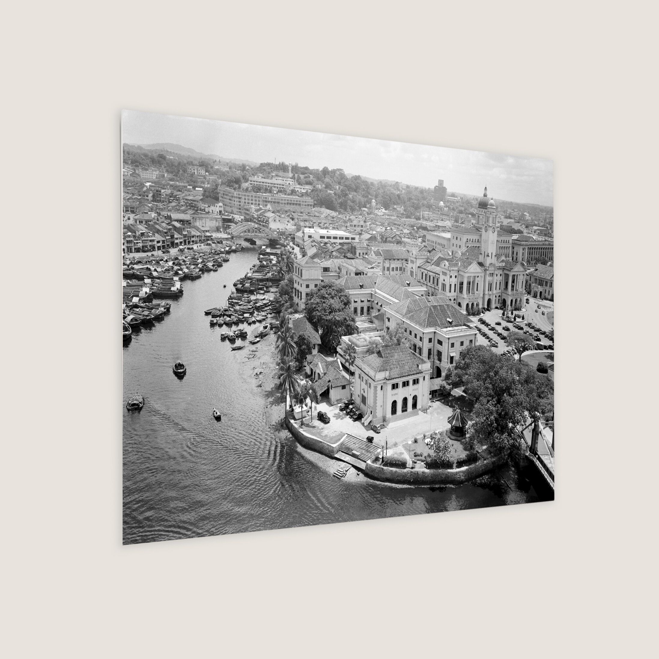 Aerial View of Singapore River 1953-My Sg Memories
