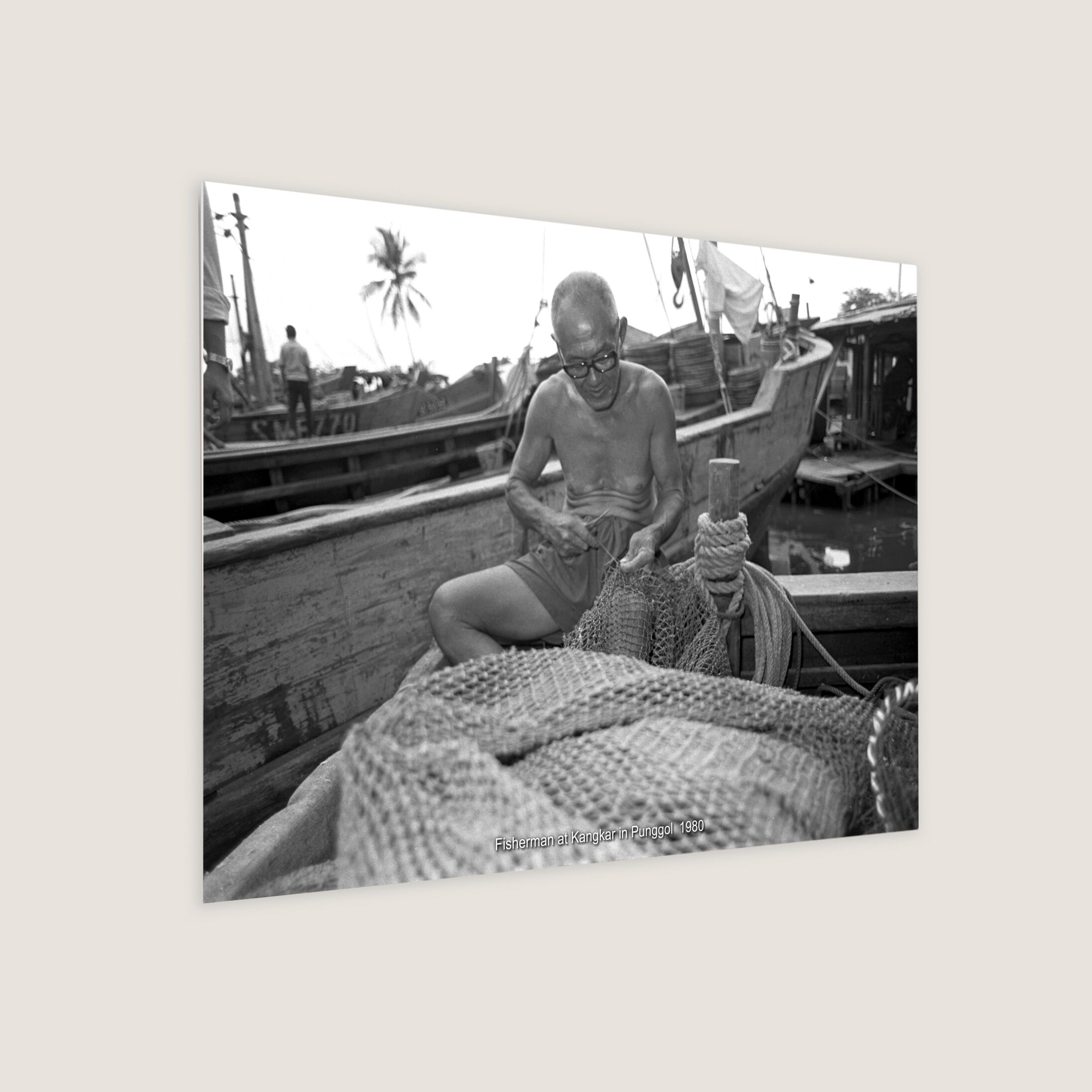 Fisherman at Kangkar in Punggol 1980-My Sg Memories