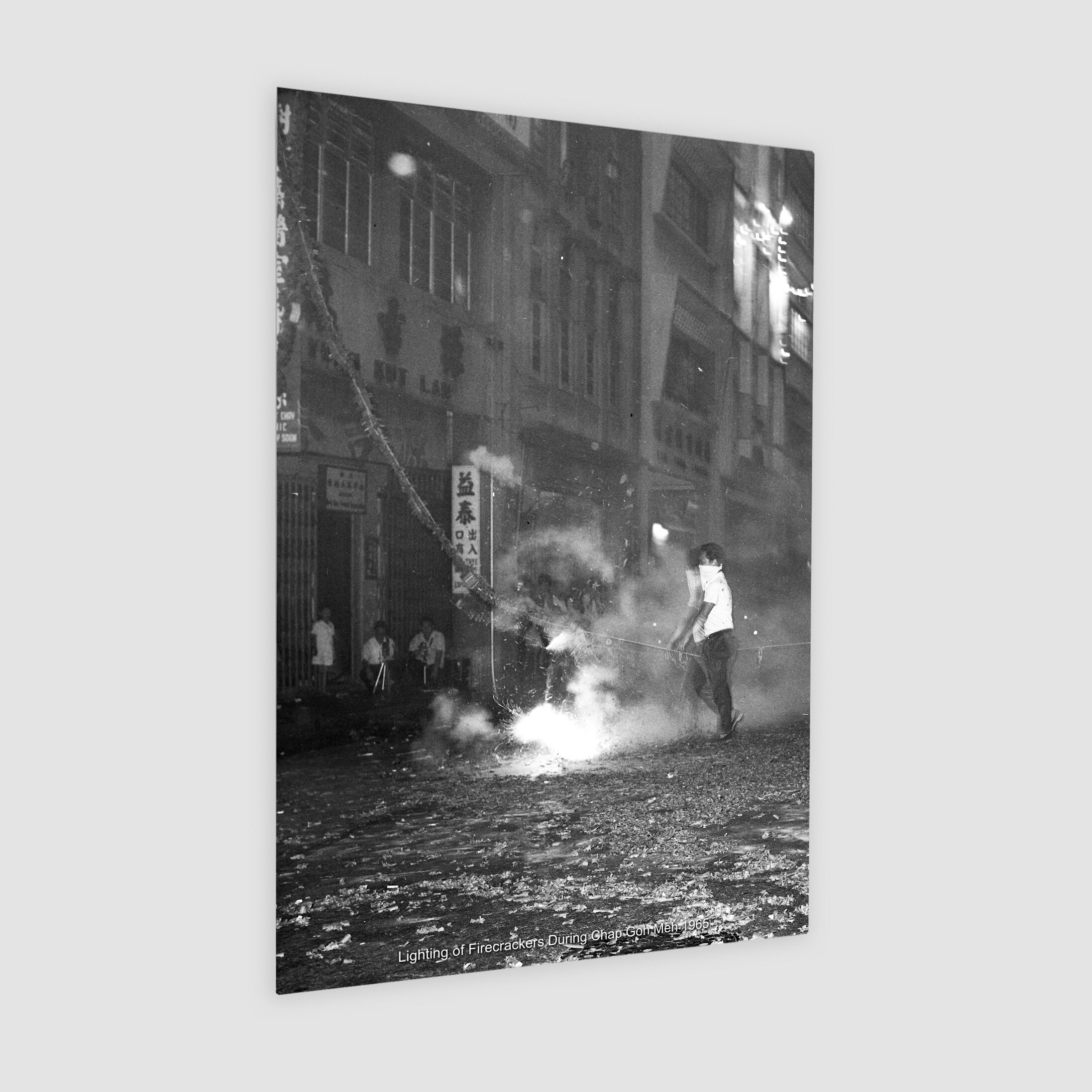 Lighting of Firecrackers During Chap Goh Meh 1965-My Sg Memories