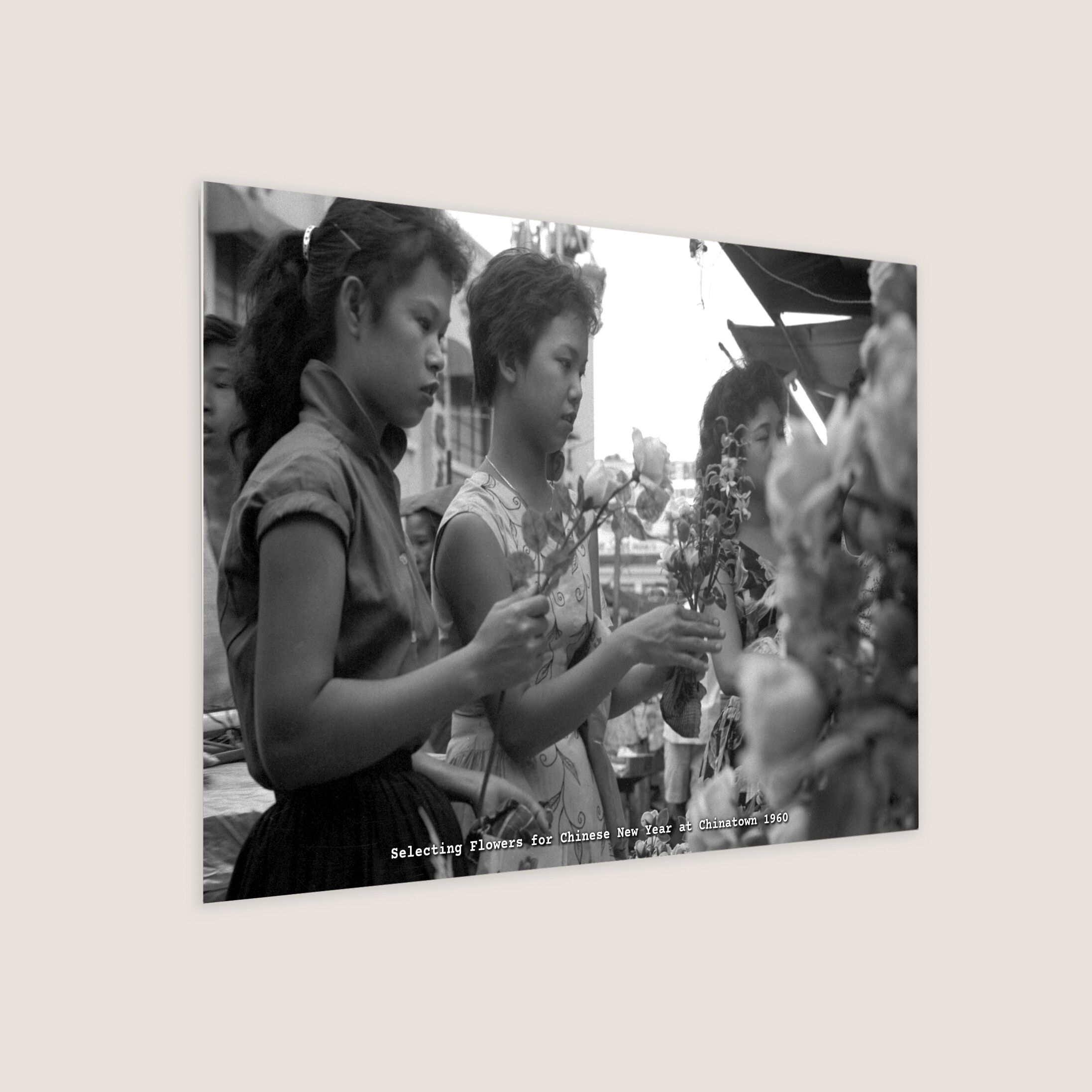 Selecting Flowers for Chinese New Year at Chinatown 1960-My Sg Memories