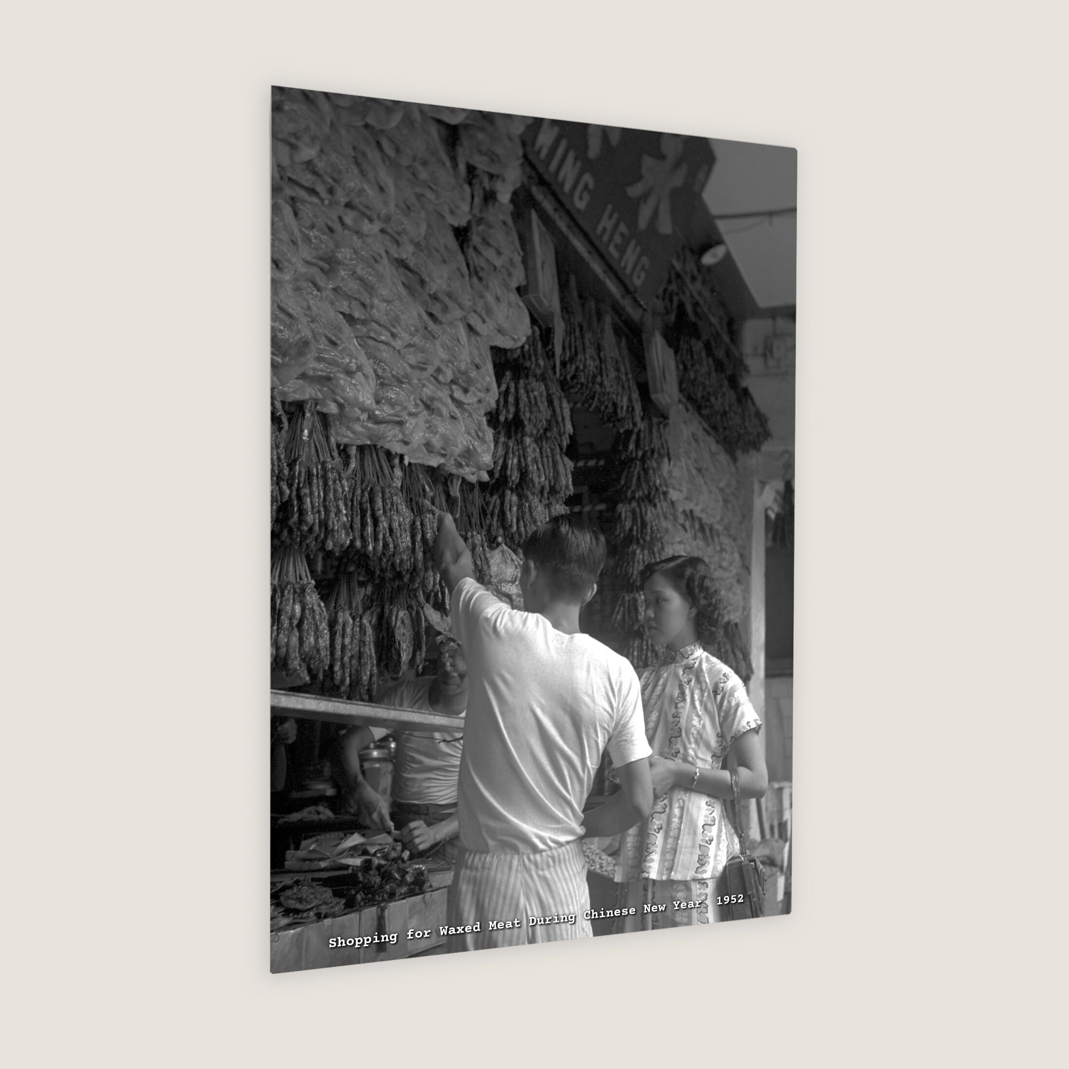 Shopping for Waxed Meat During Chinese New Year 1952-My Sg Memories