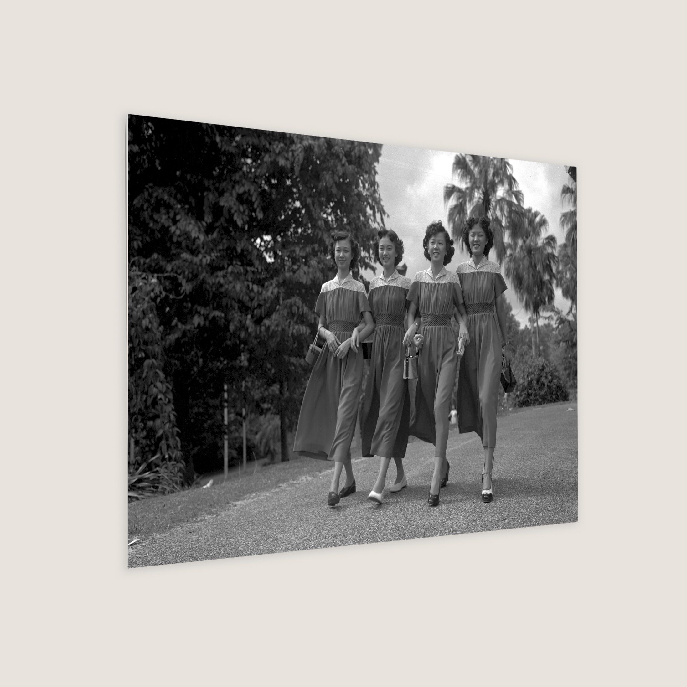 Matching Outfits at Botanical Garden 1952-My Sg Memories