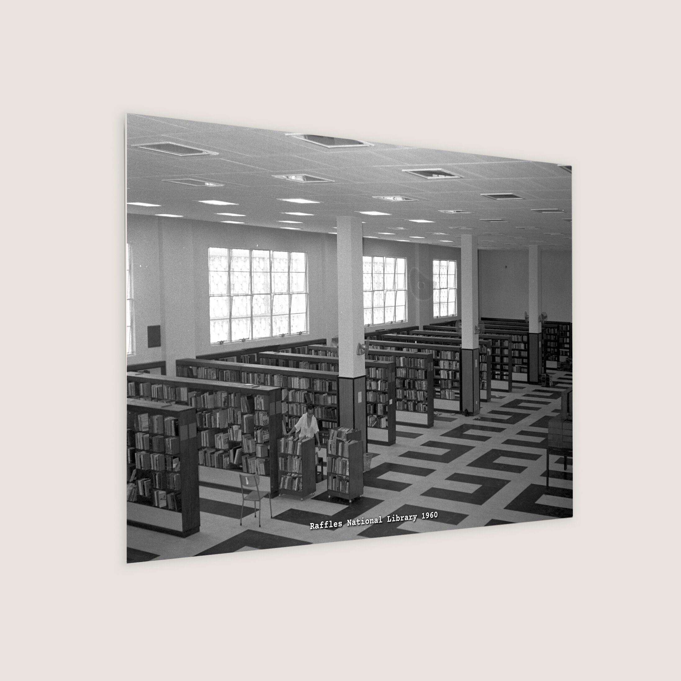Raffles National Library 1960 Metal Panel
