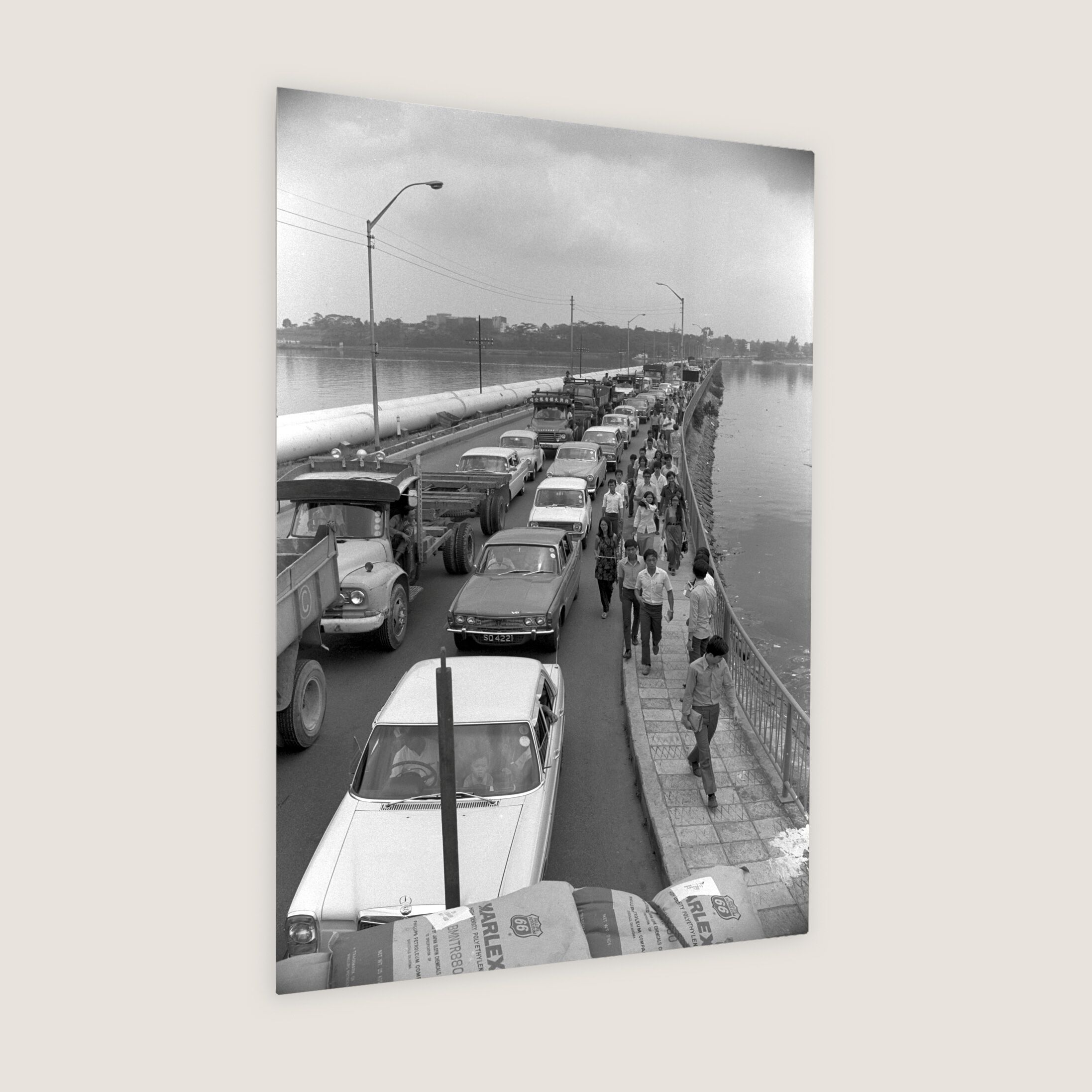 Causeway at Woodlands Checkpoint 1972-My Sg Memories