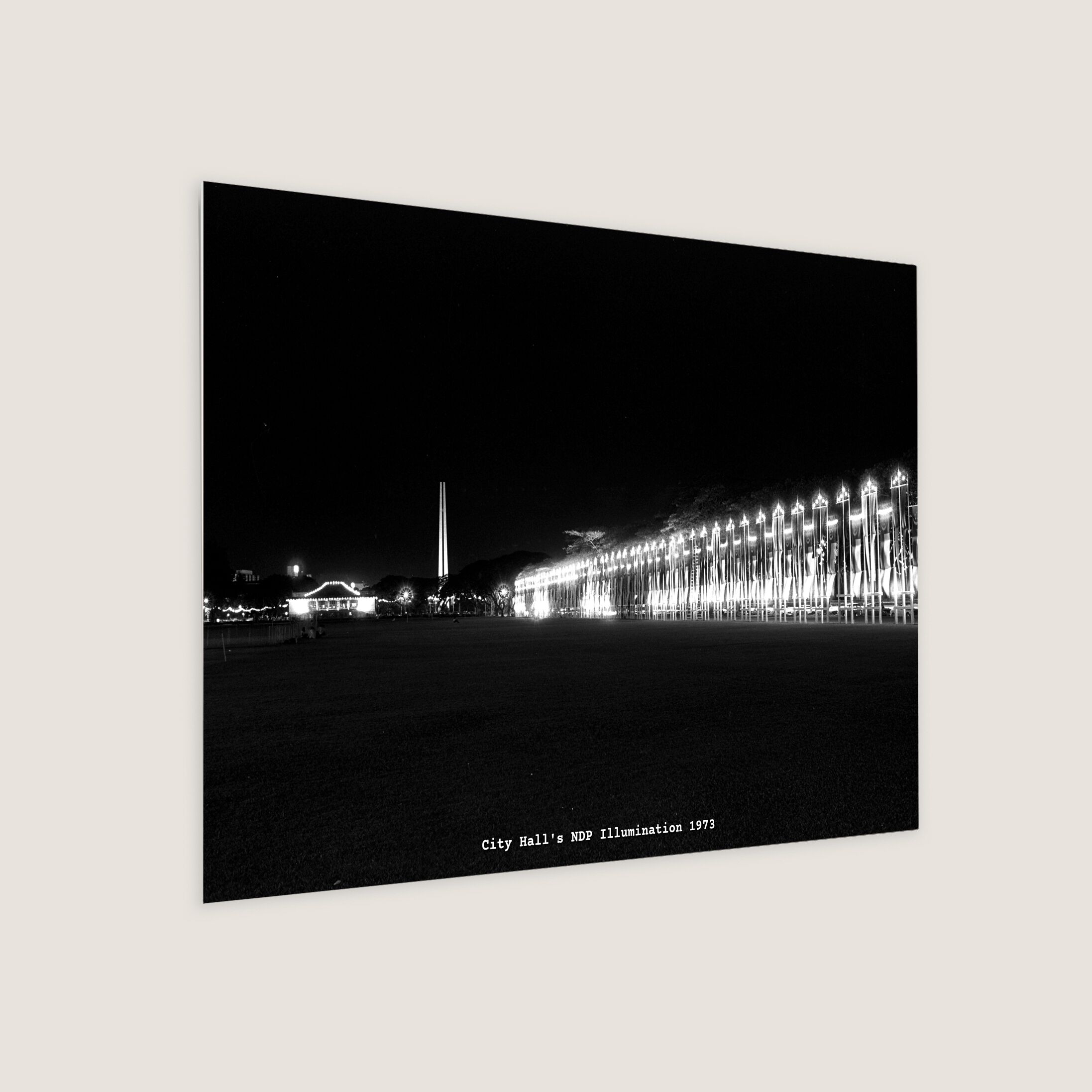 City Hall's NDP Illumination 1973 Metal Panel