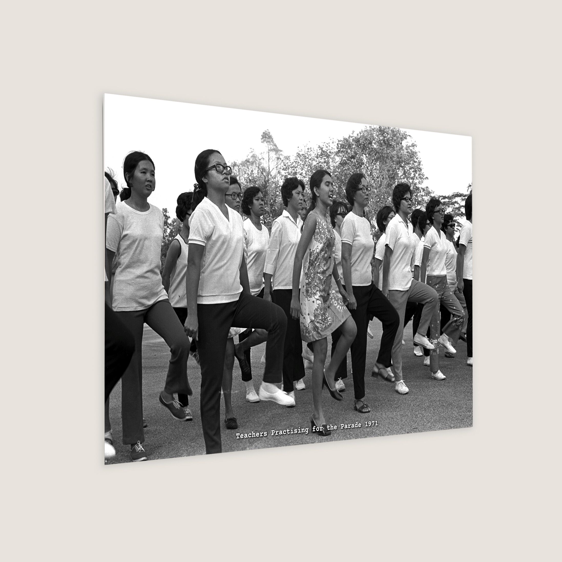 Teachers Practising for the Parade 1971-My Sg Memories