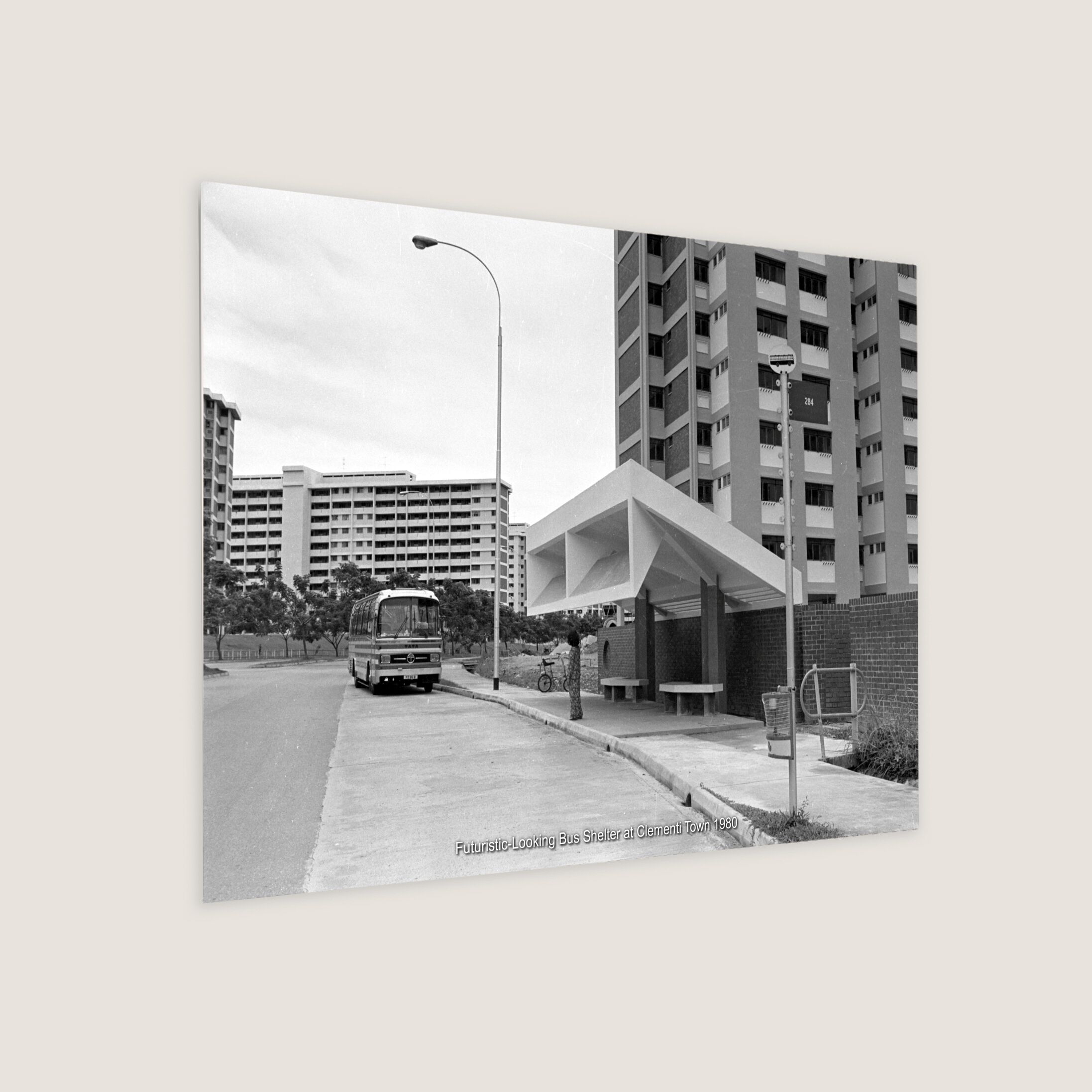 Futuristic-Looking Bus Shelter at Clementi Town 1980-My Sg Memories