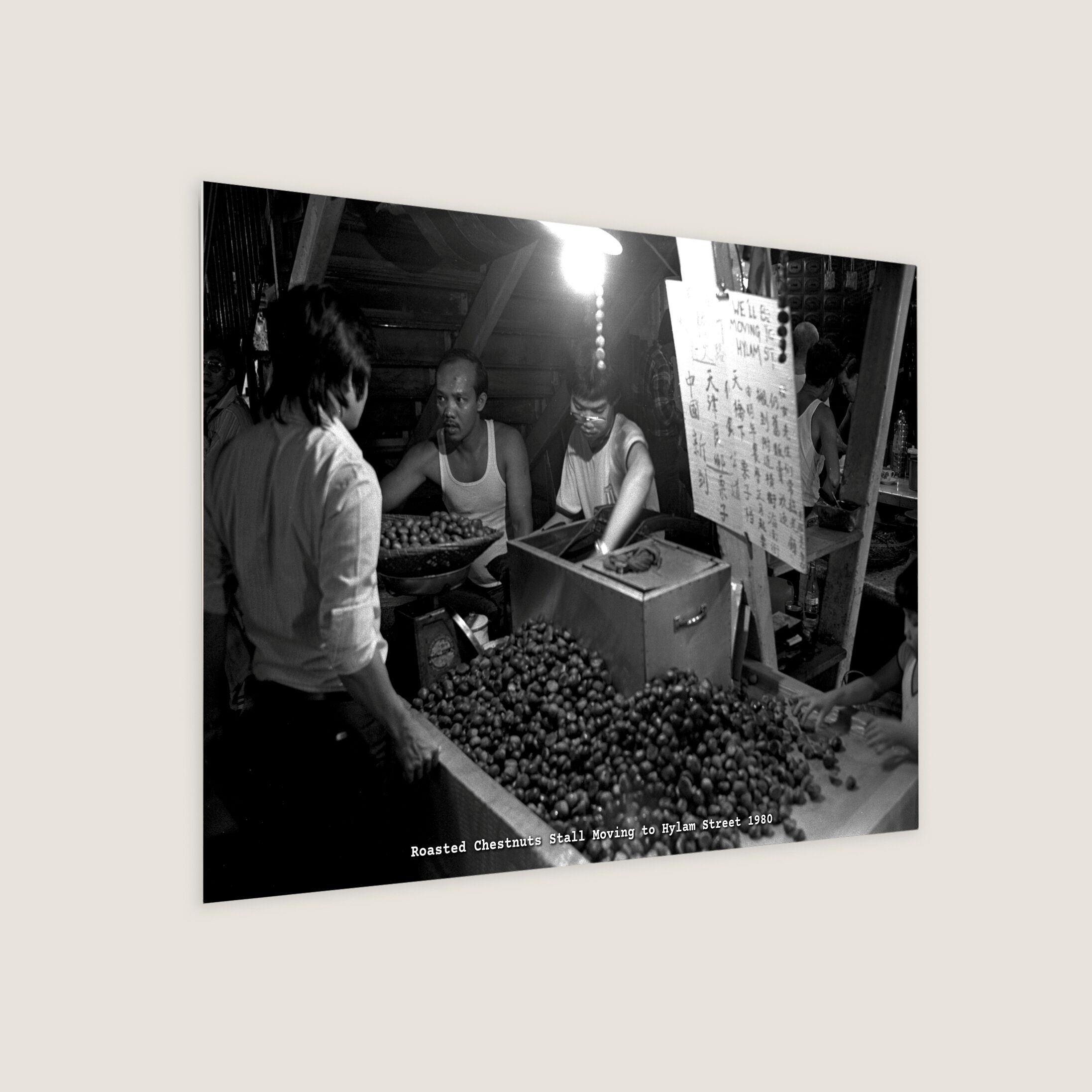 Roasted Chestnuts Stall Moving to Hylam Street 1980