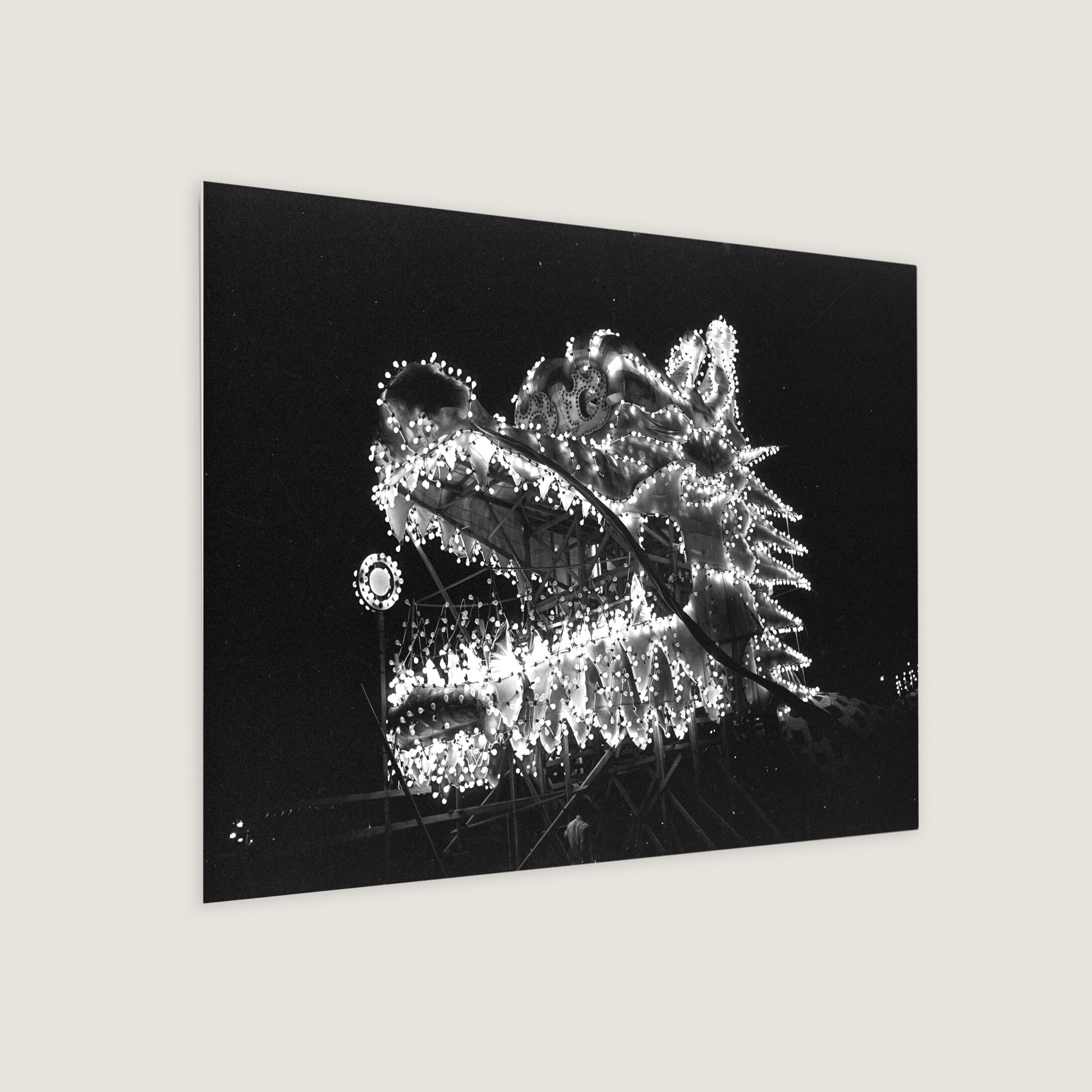 Sea Dragon Light Up Waterfront 1982 Metal Panel