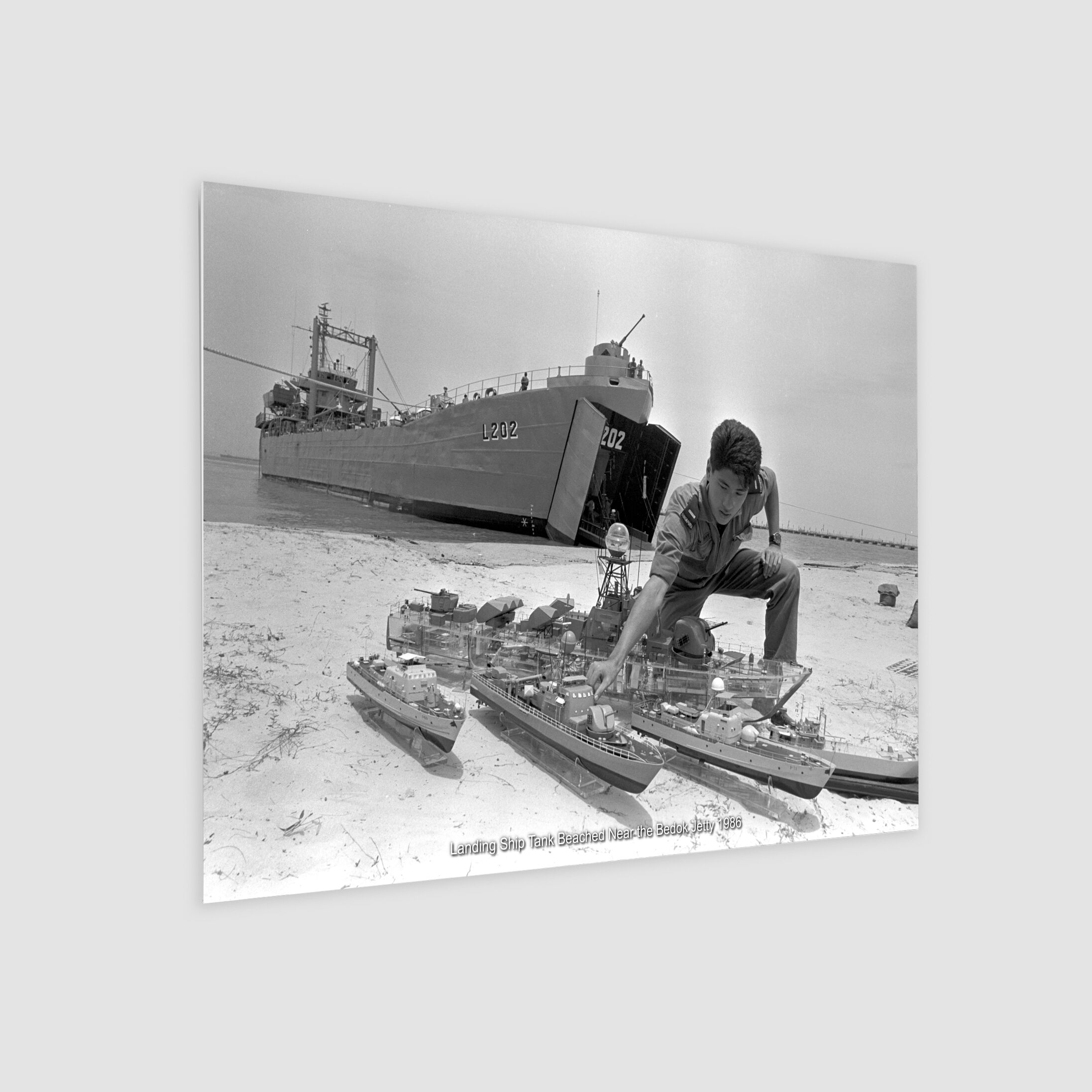 Landing Ship Tank Beached Near the Bedok Jetty 1986-My Sg Memories