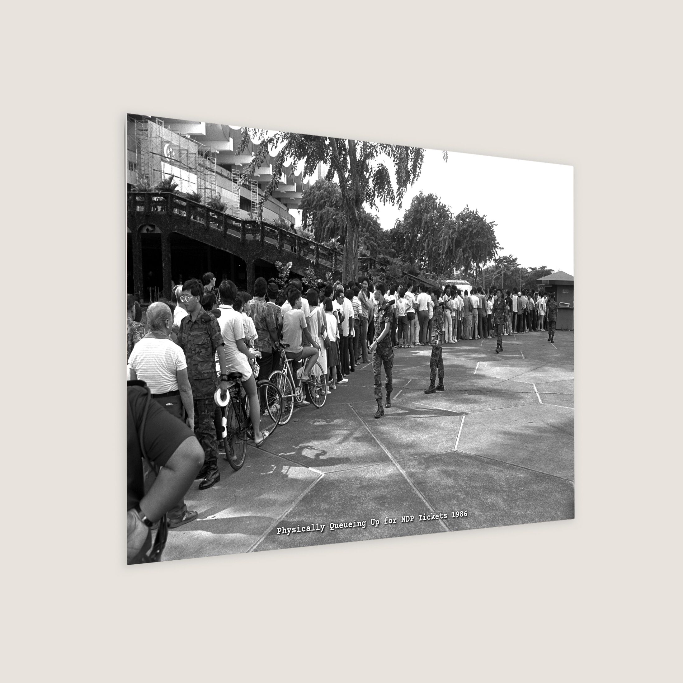 Physically Queueing Up for NDP Tickets 1986 Metal Panel