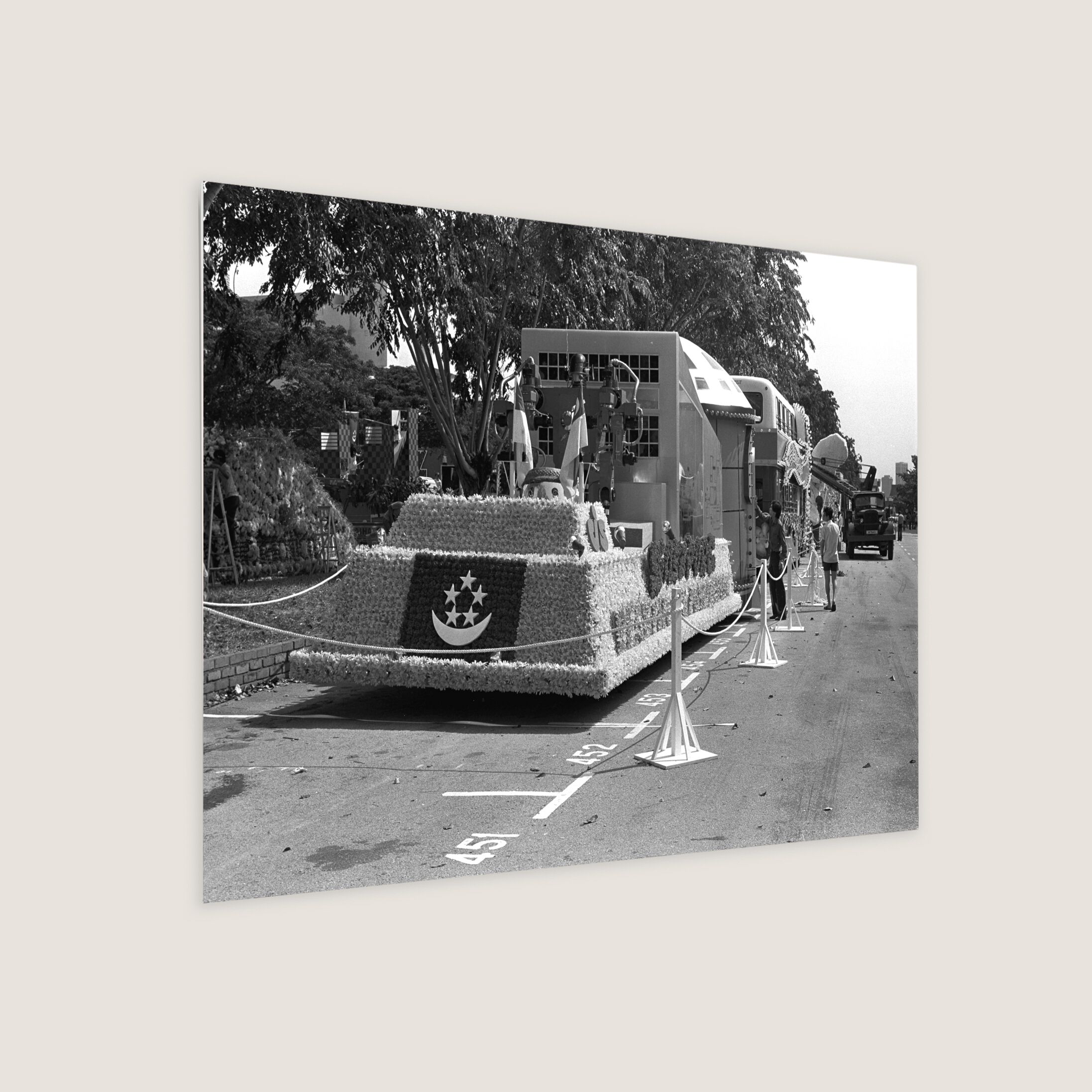 A UFO Spacecraft for the National Day Display 1982 Metal Panel