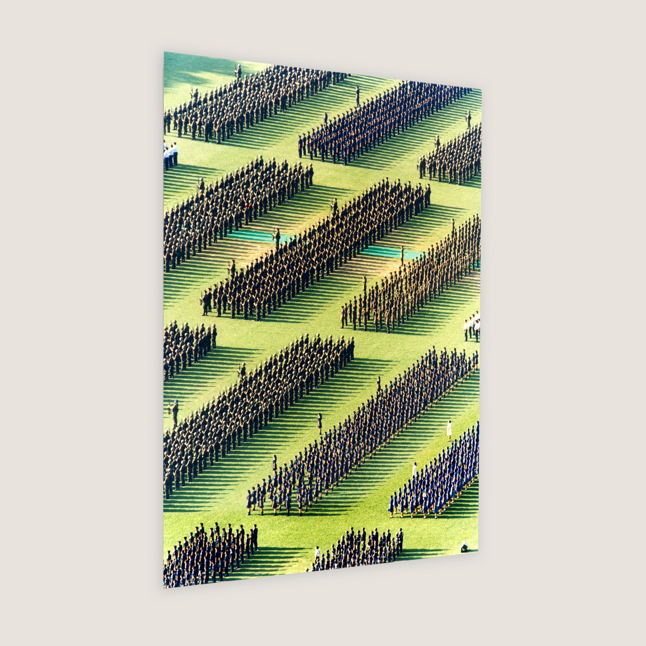 Uniformed Personnel Performed a Rifle Salute 1993 Metal Panel